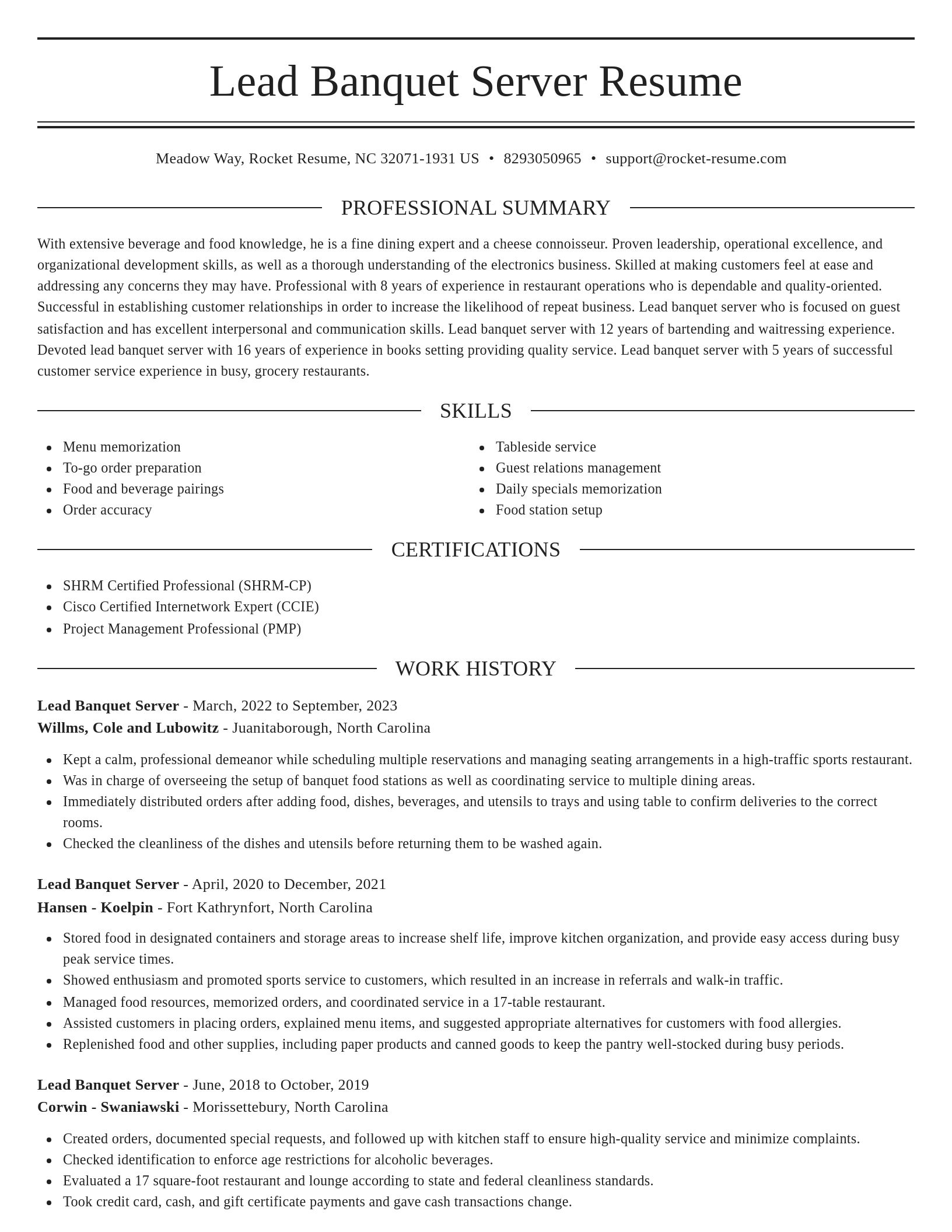 Elegant resume template