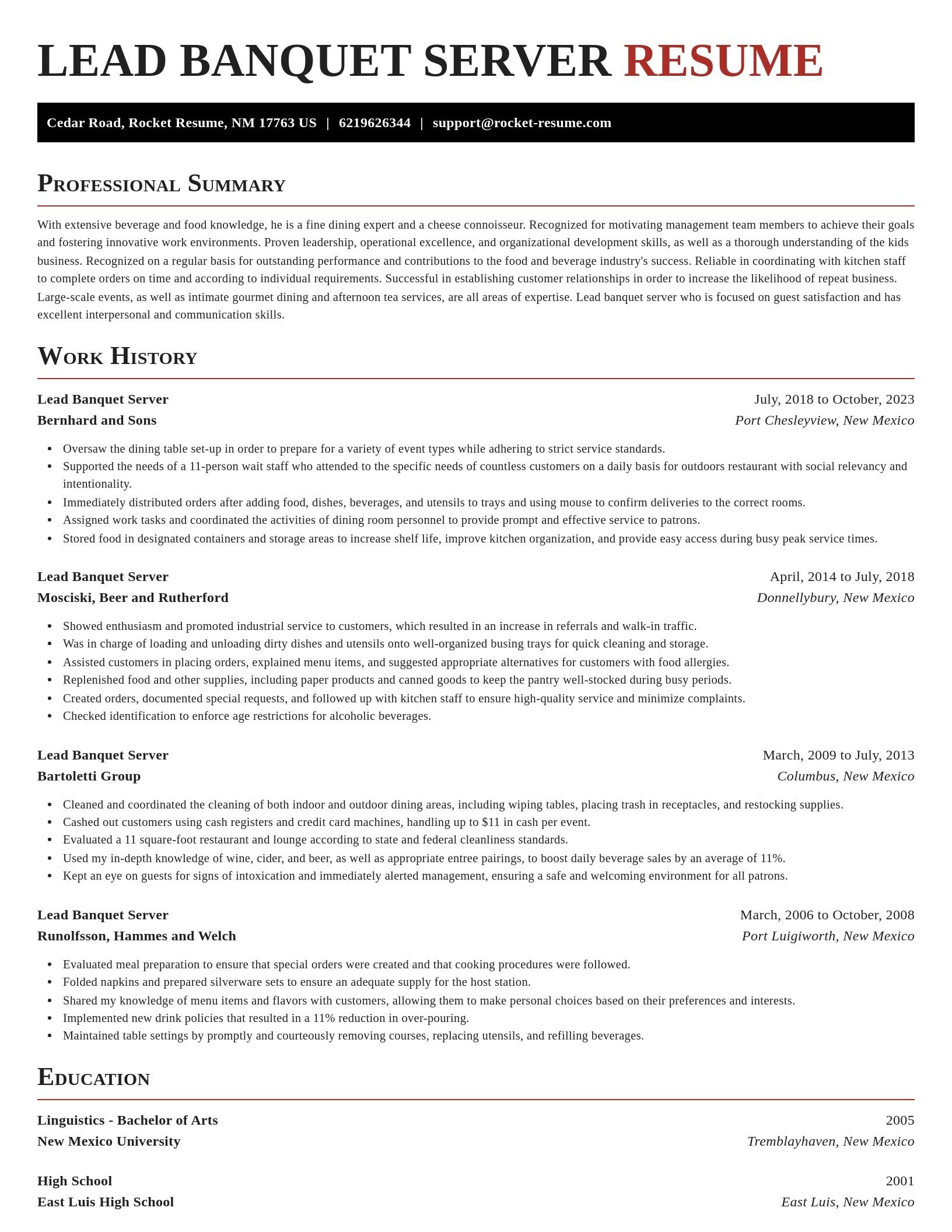 Exquisite resume template