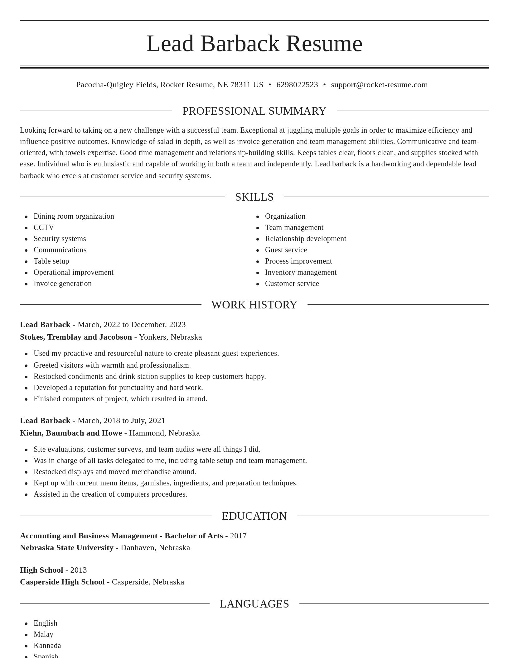 Elegant resume template