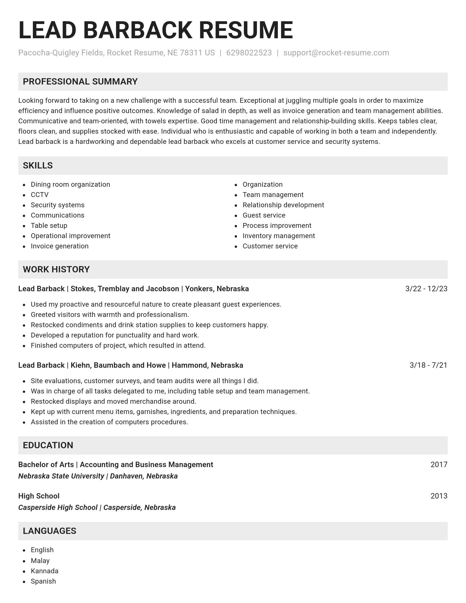 Genius resume template
