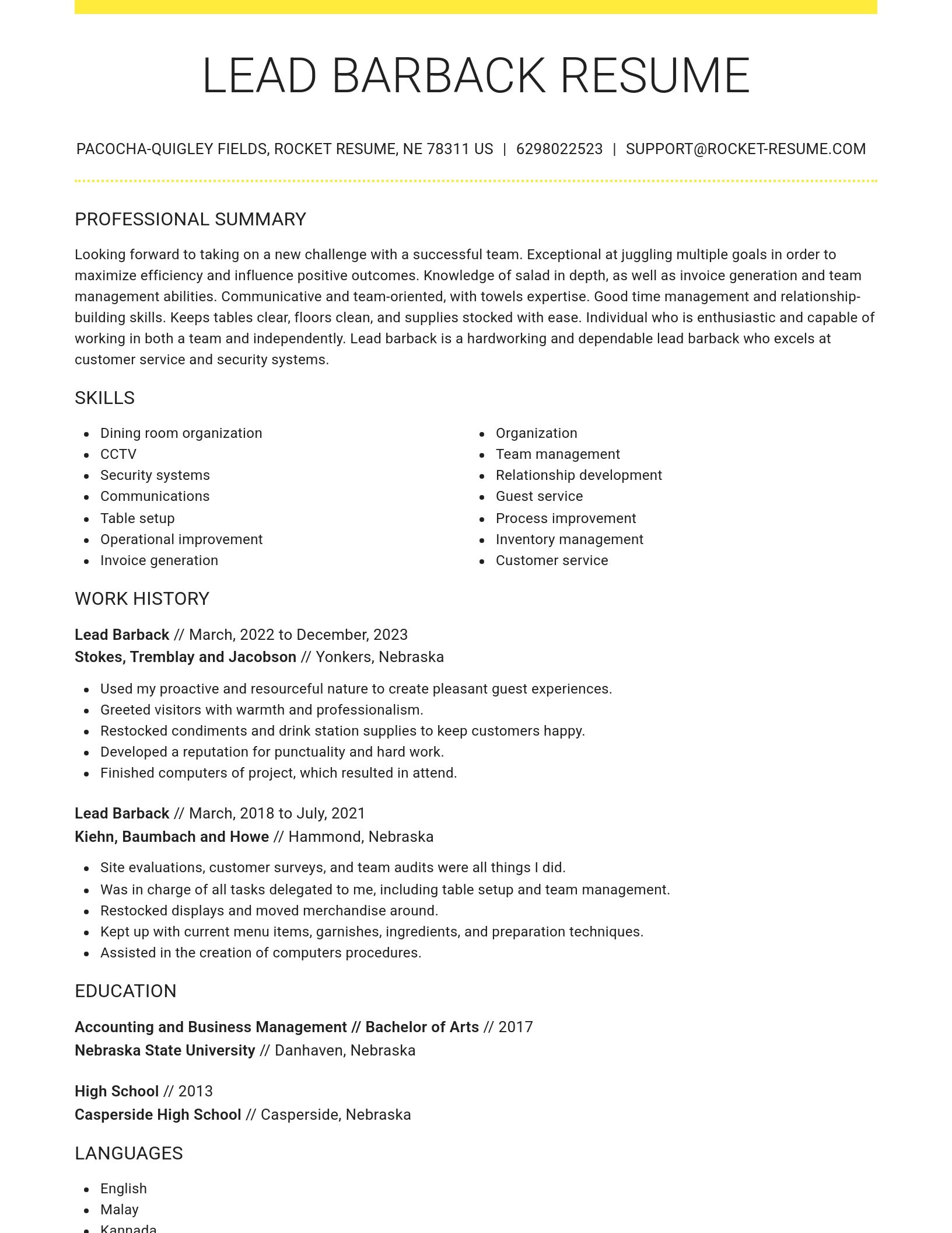 Grand resume template