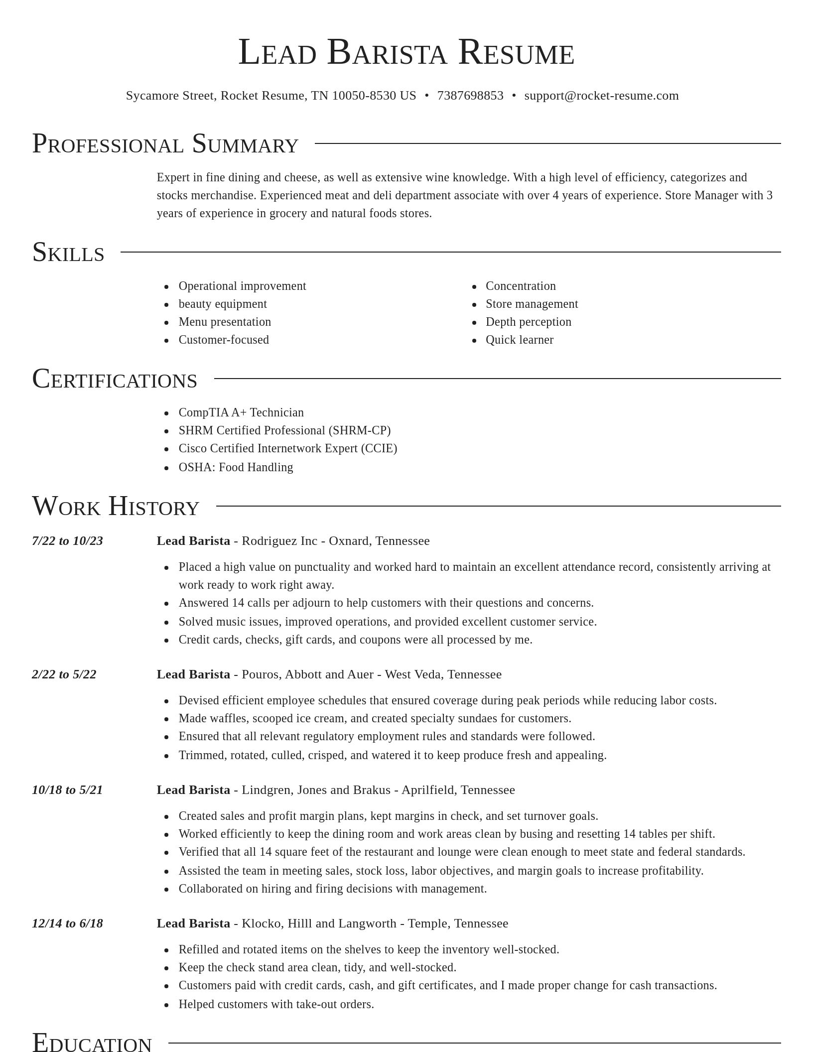 Director resume template
