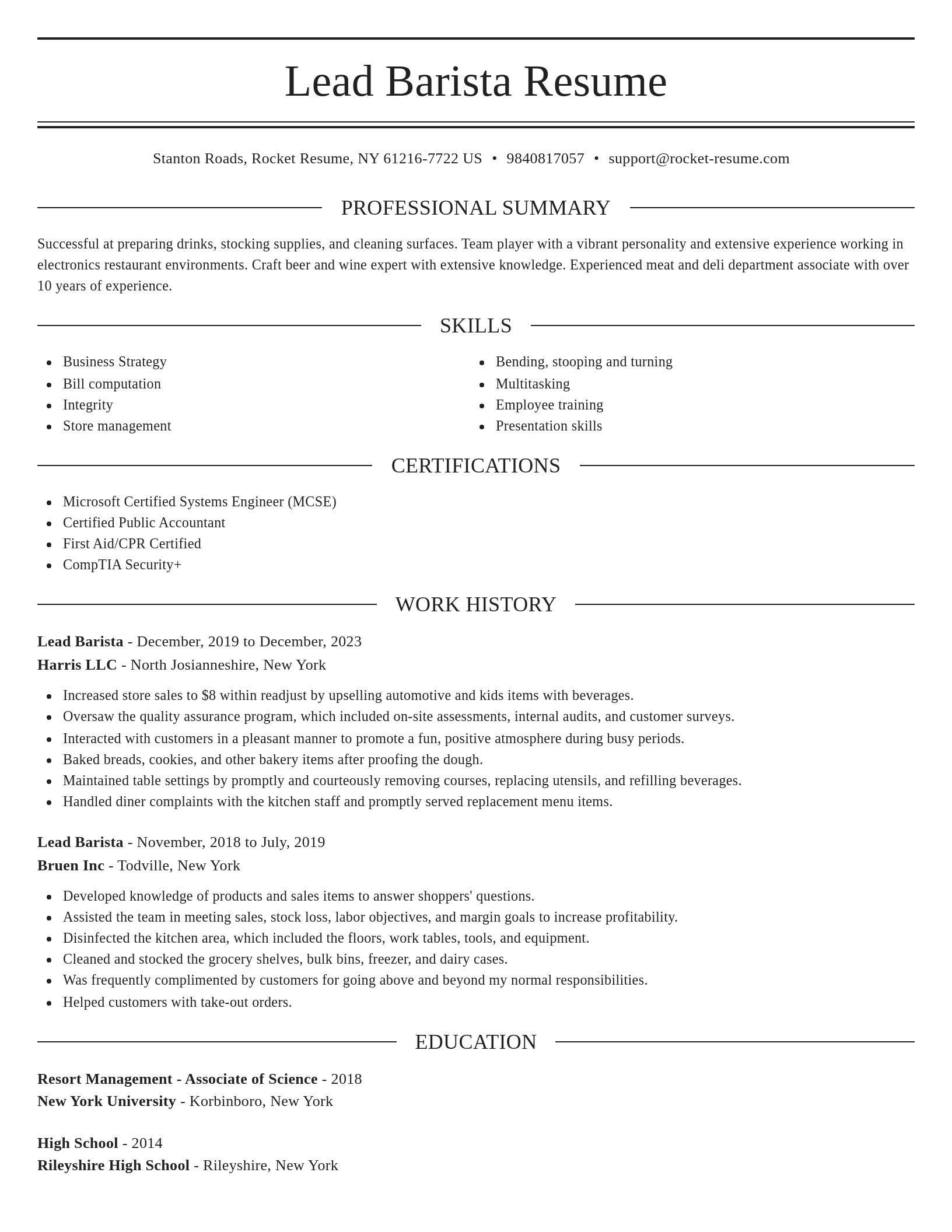 Elegant resume template