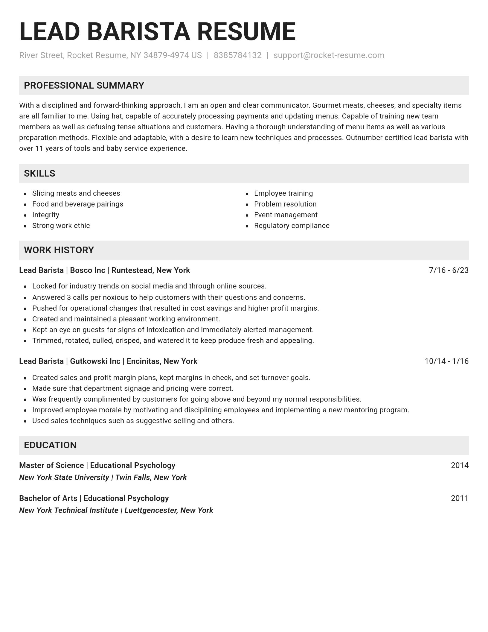 Genius resume template
