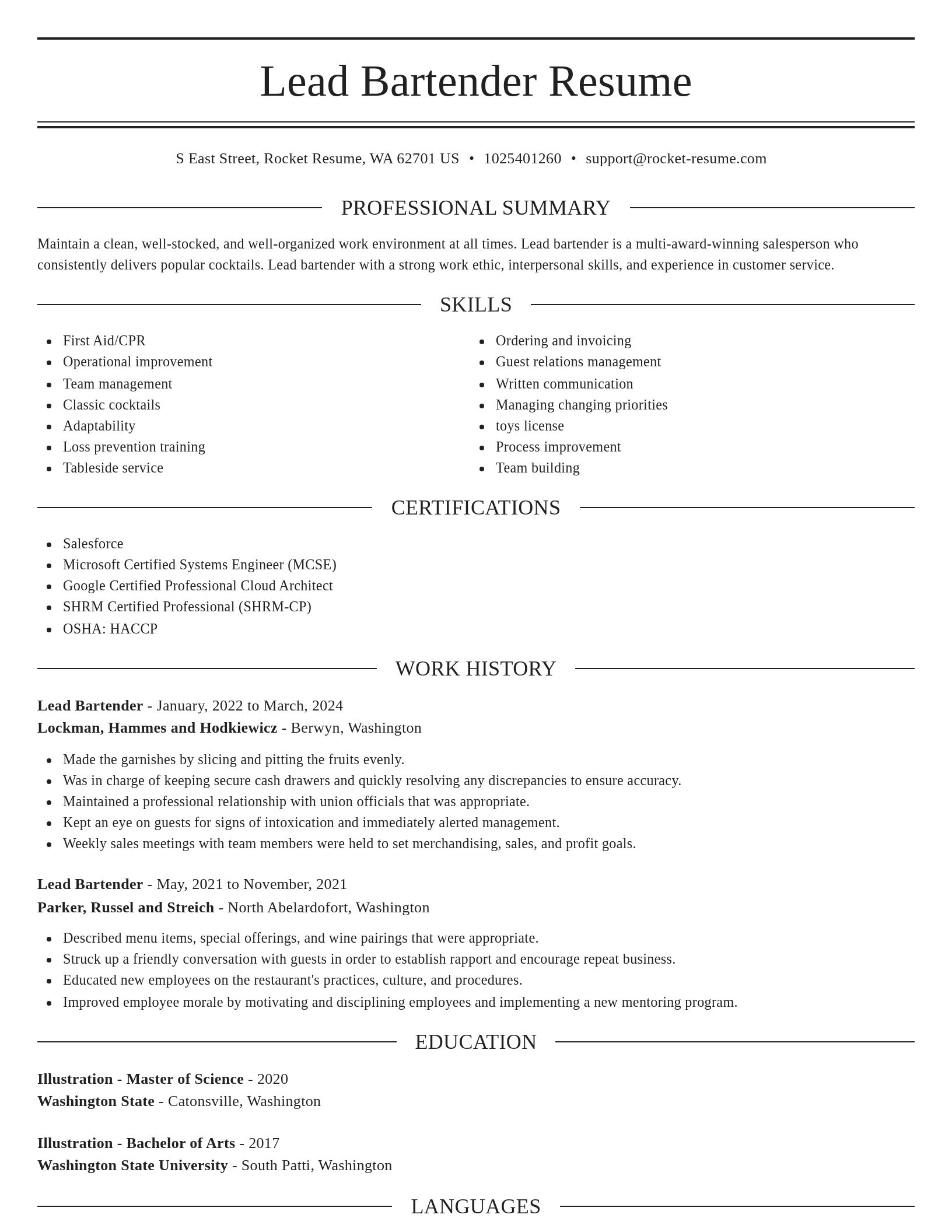 Elegant resume template