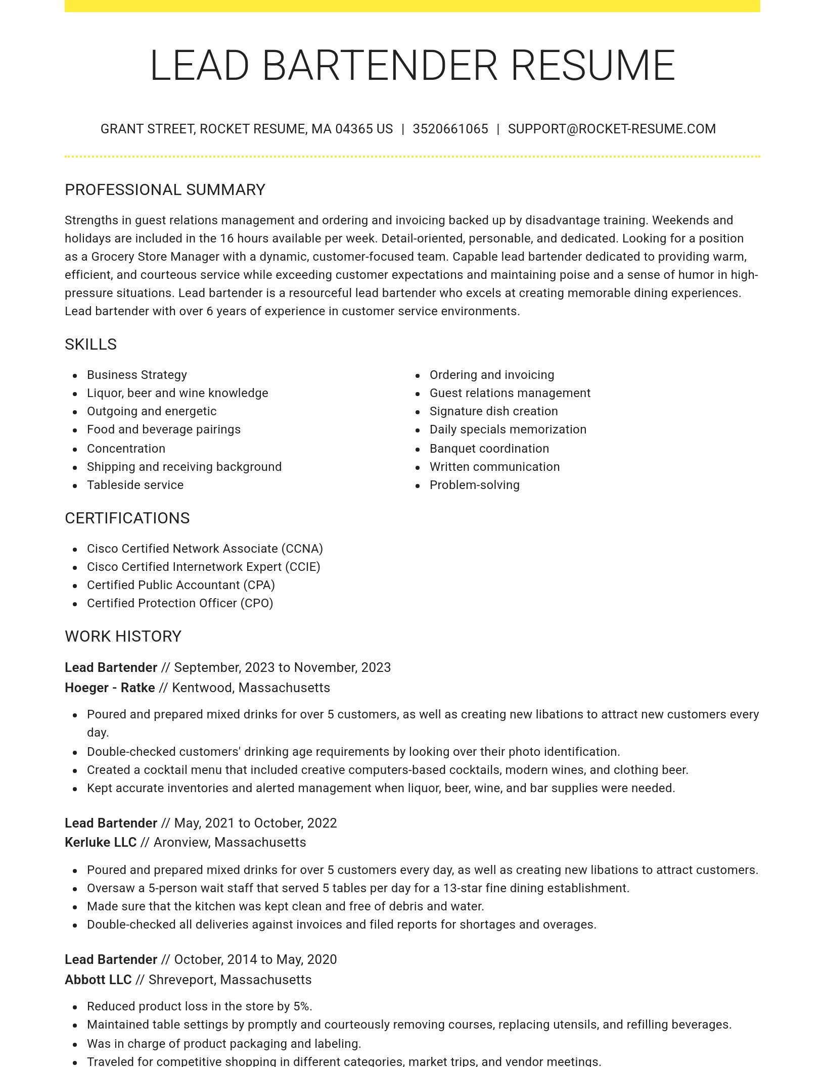 Grand resume template