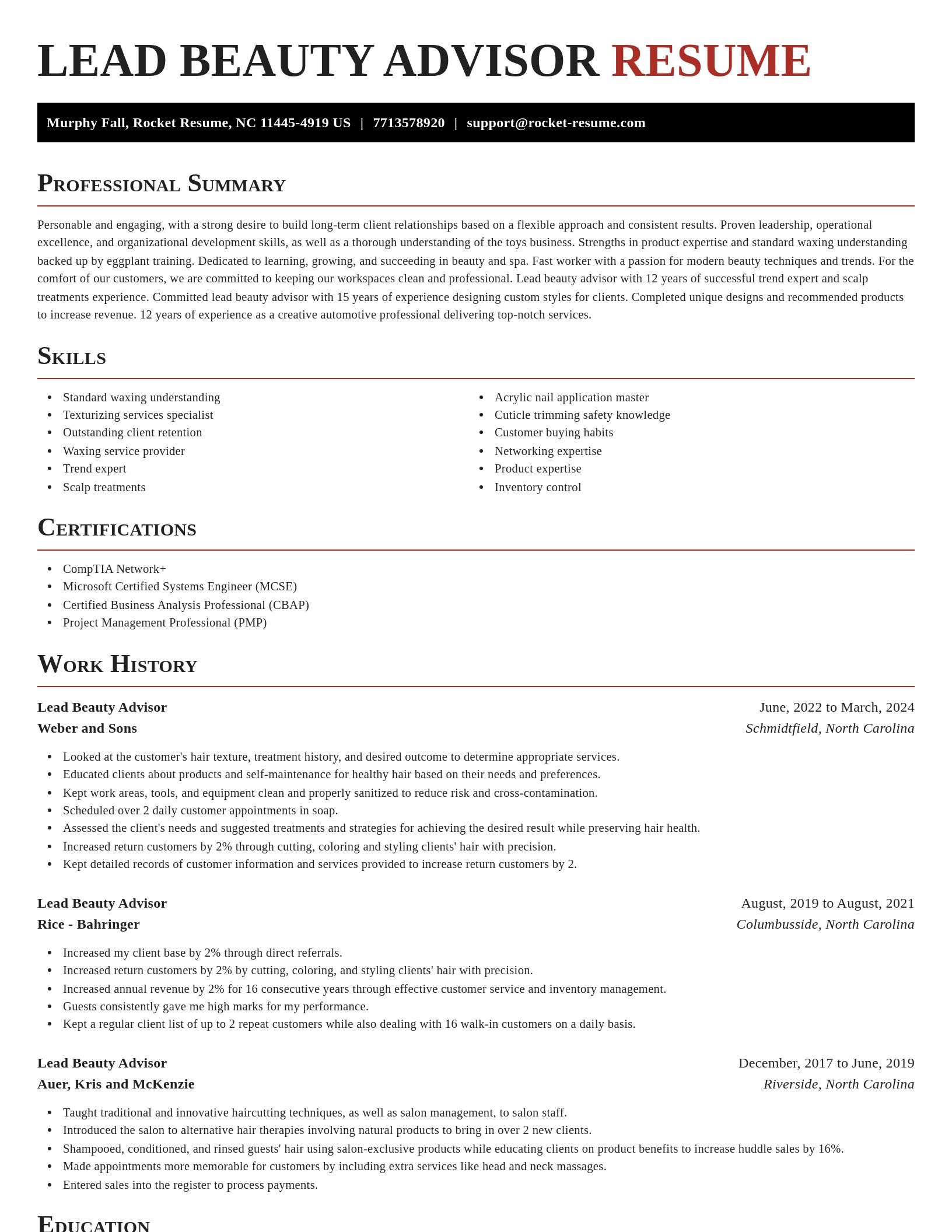 Exquisite resume template