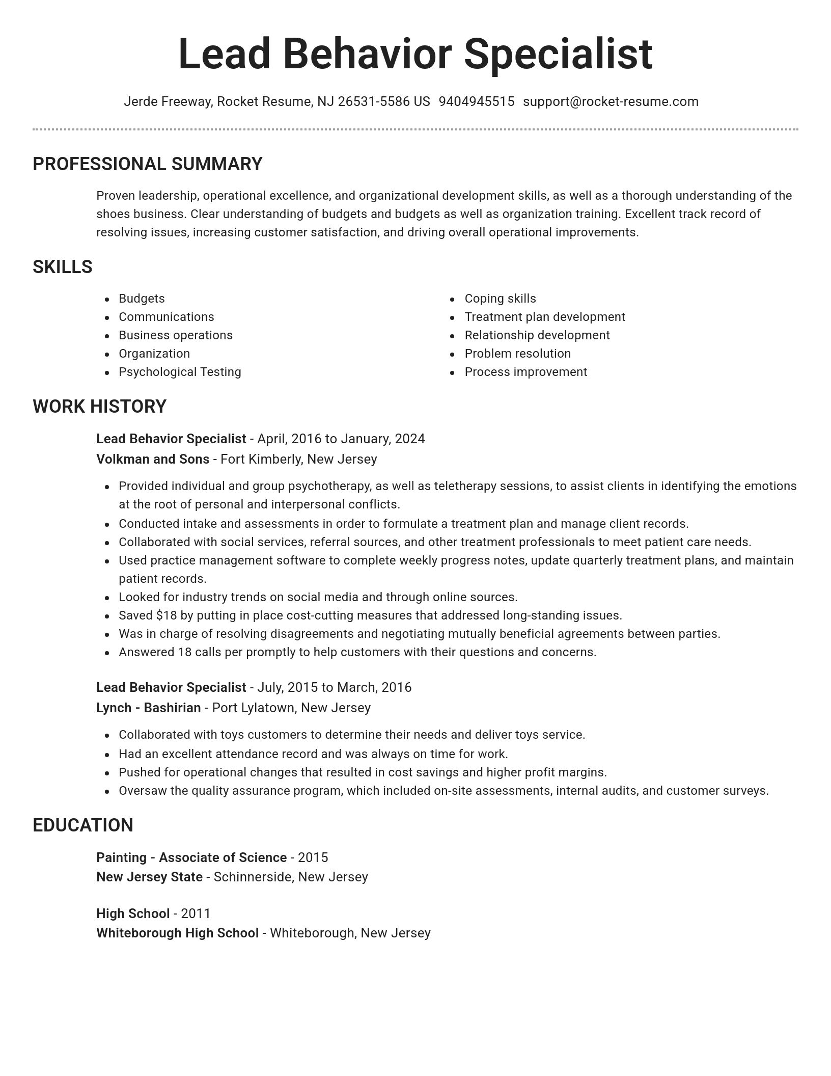 Brilliant resume template