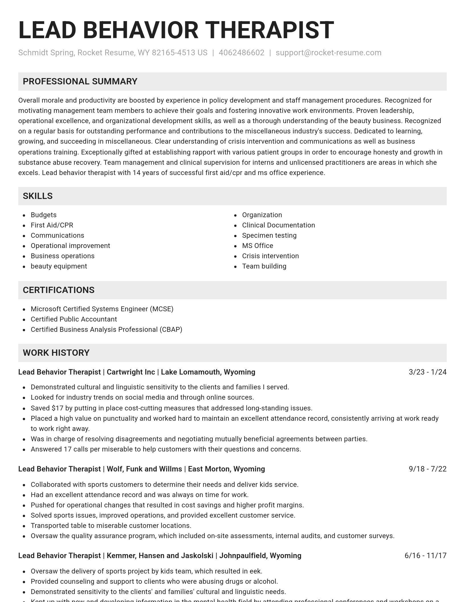 Genius resume template