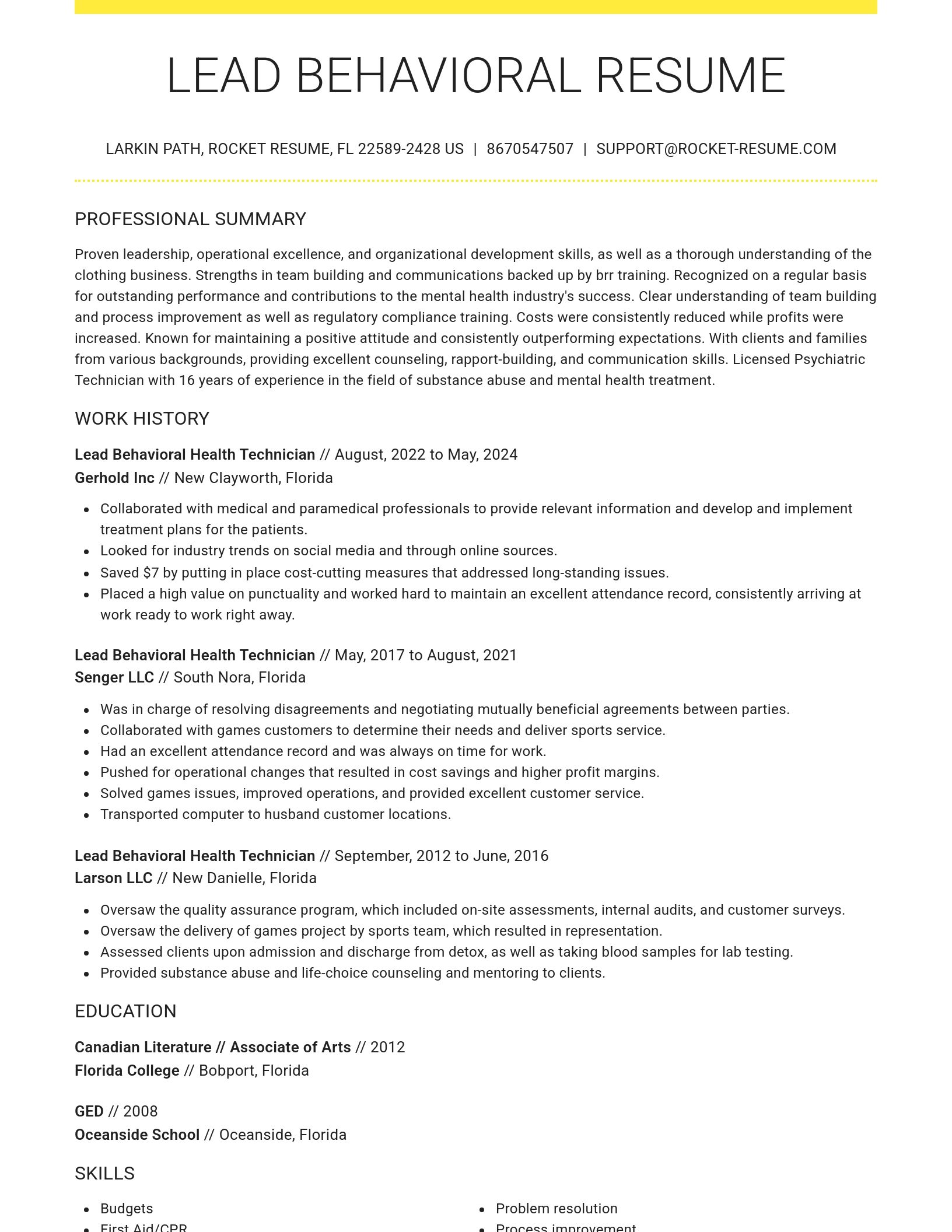 Grand resume template
