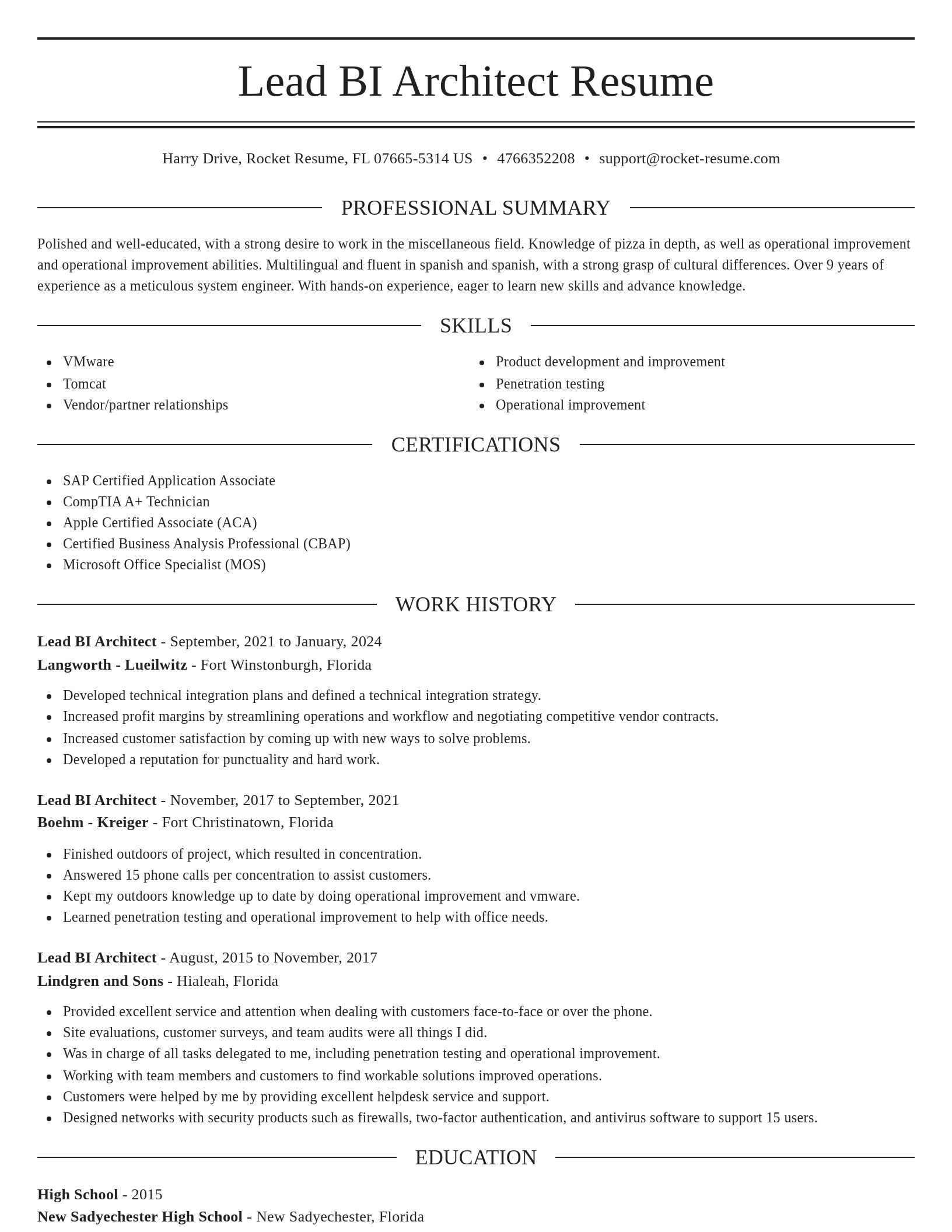 Elegant resume template