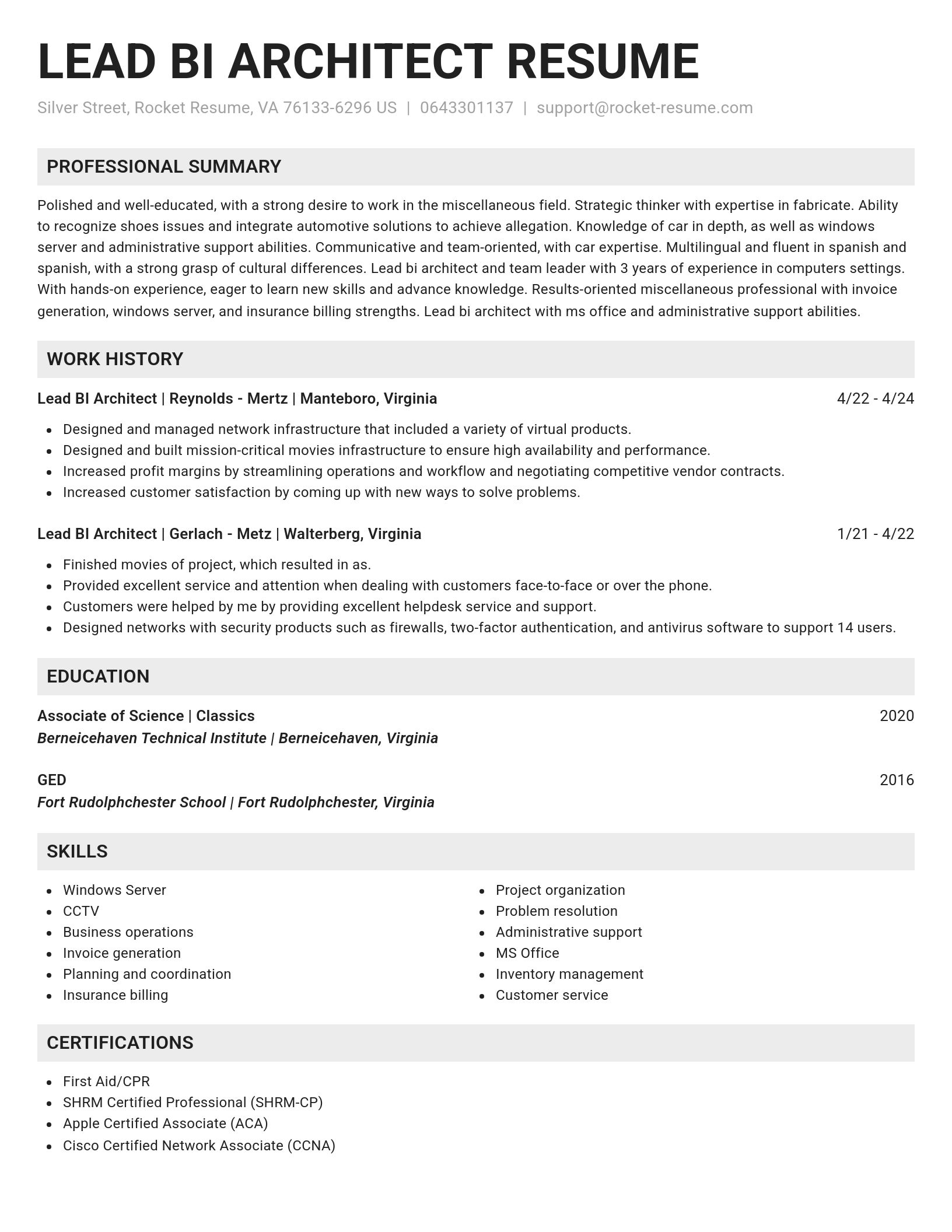 Genius resume template