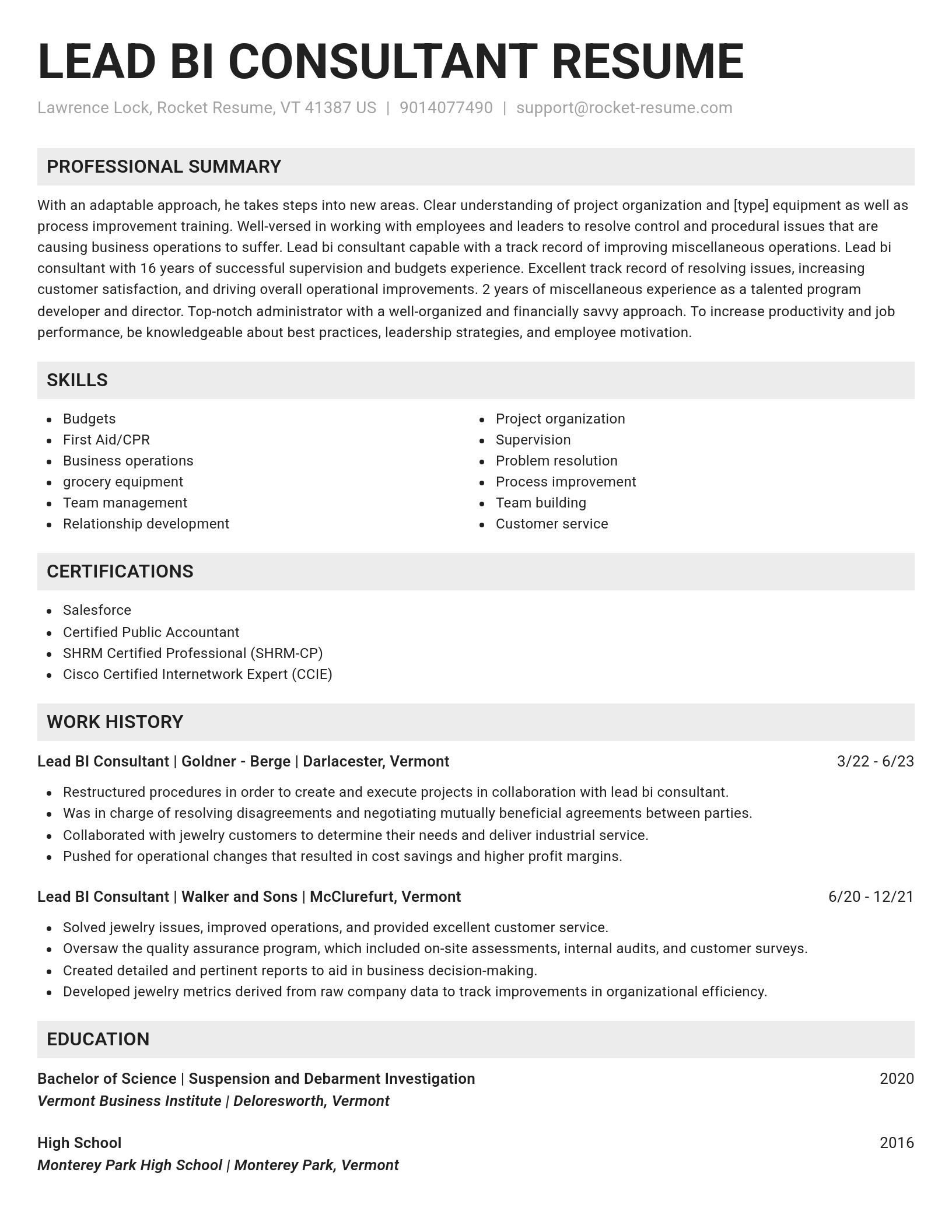 Genius resume template