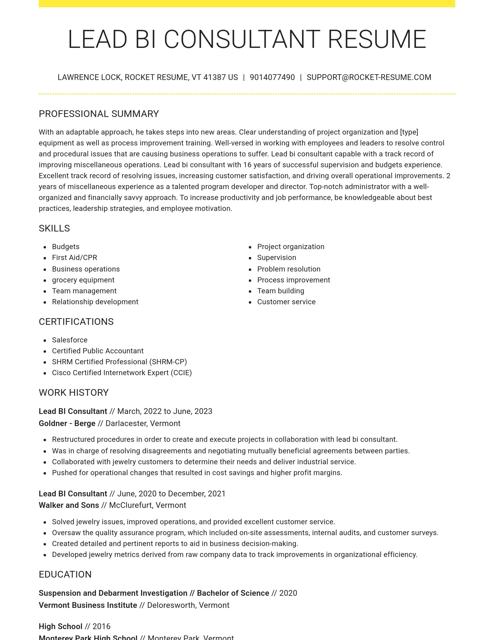 Grand resume template