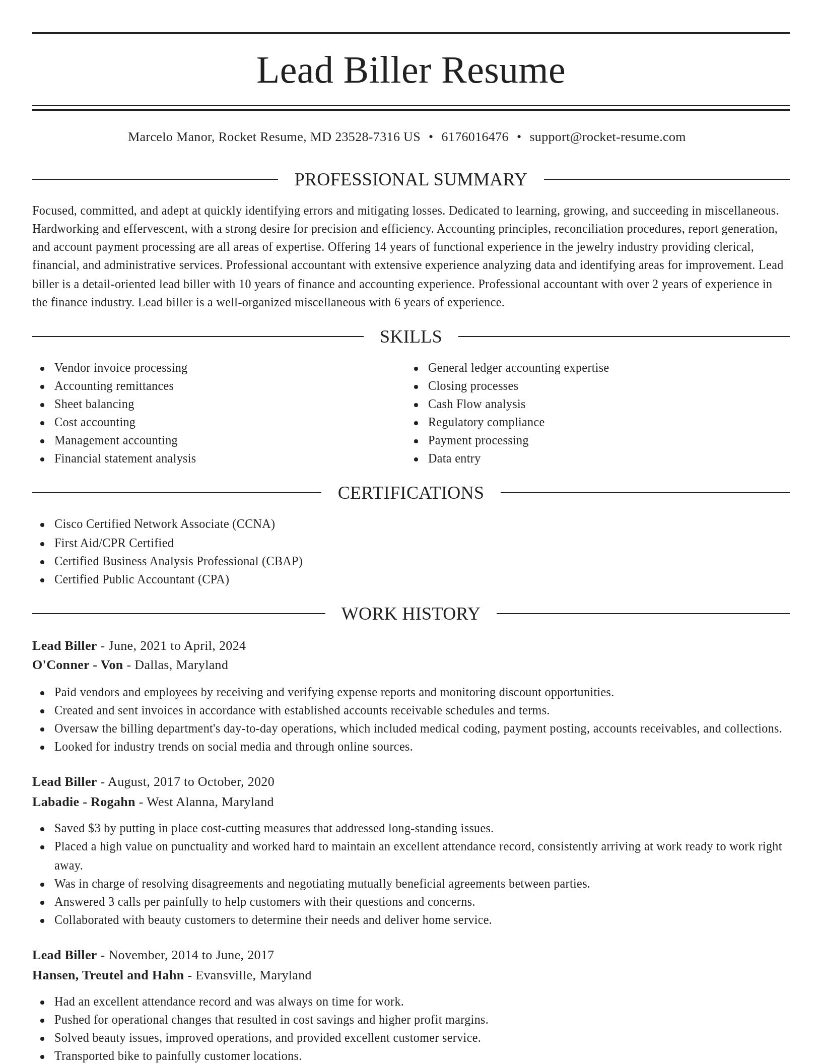 Elegant resume template