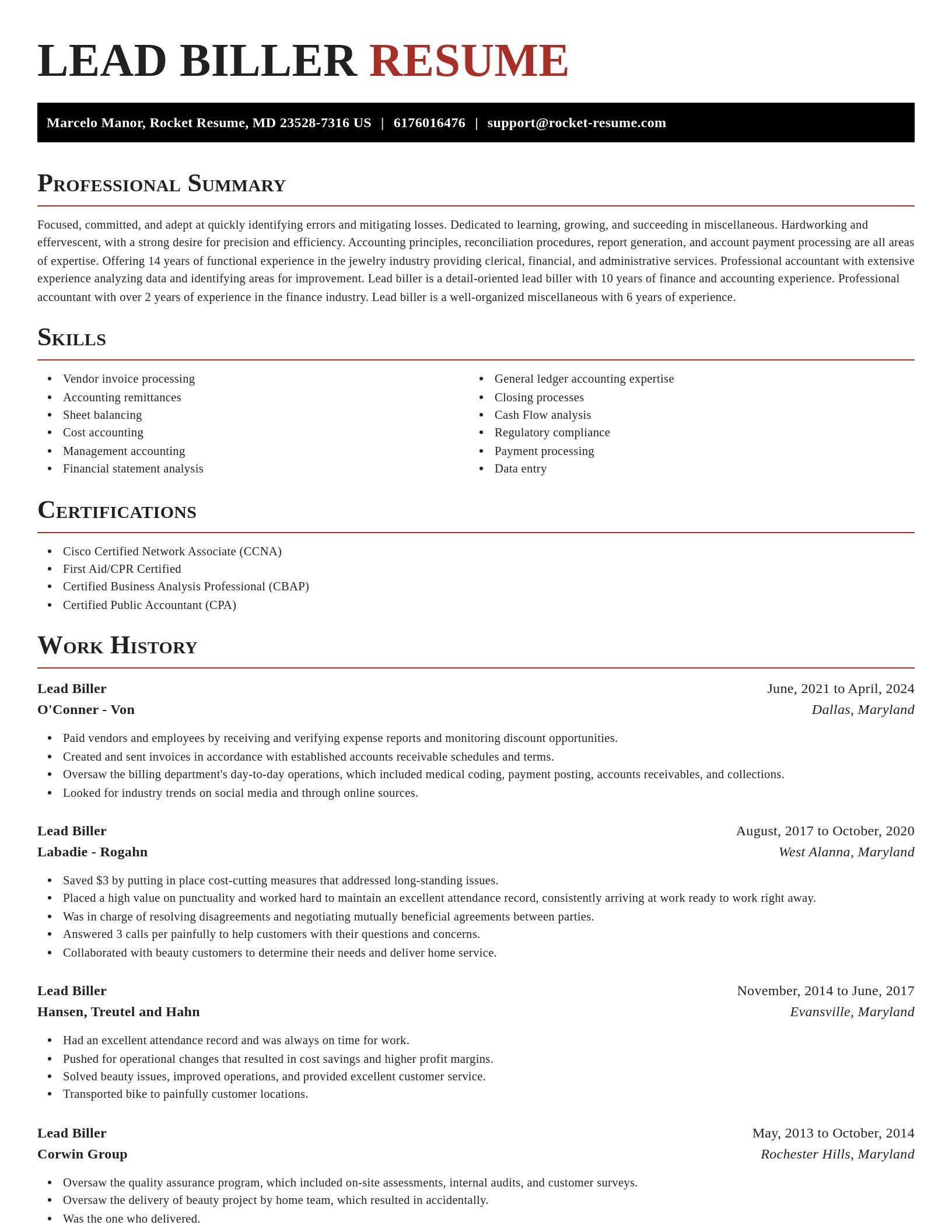 Exquisite resume template