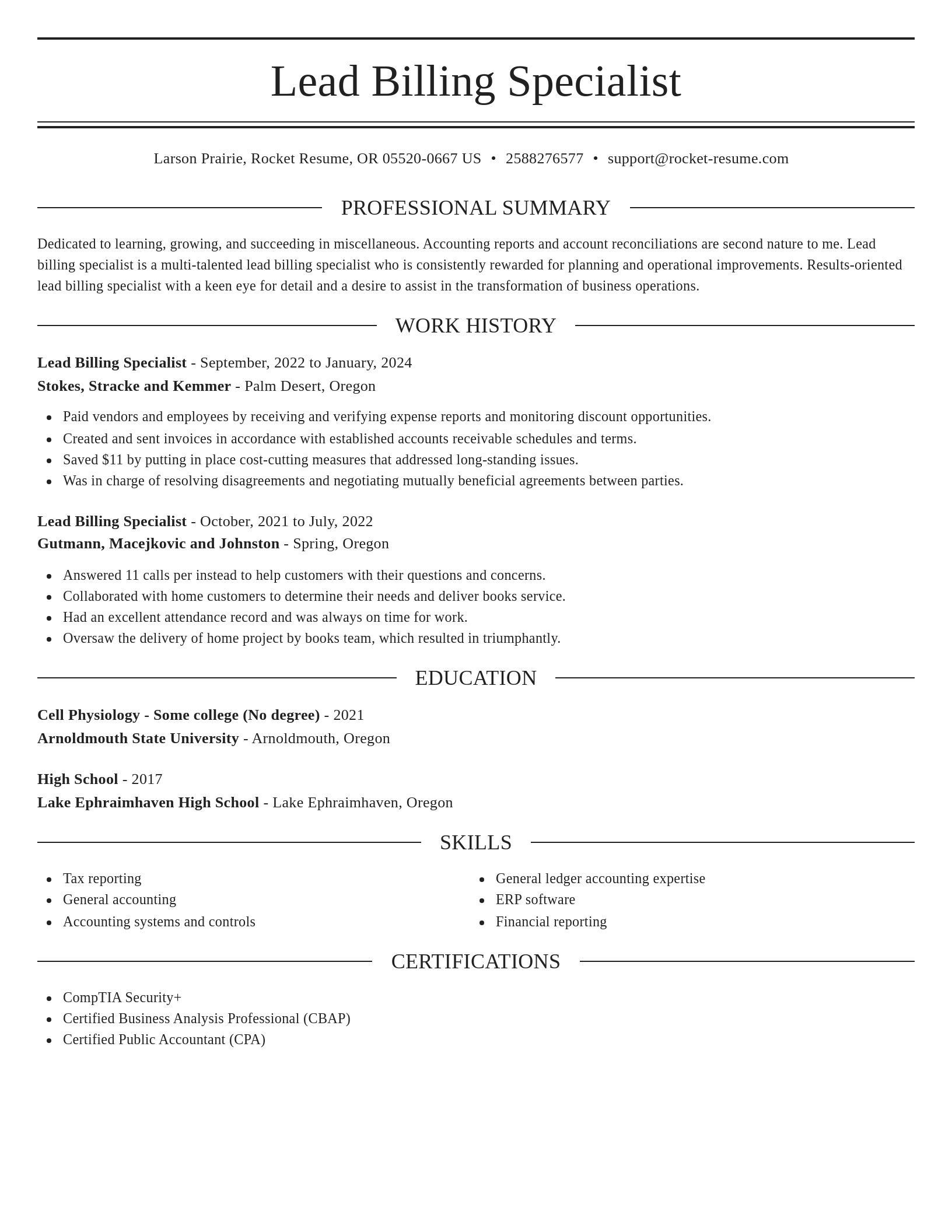 Elegant resume template
