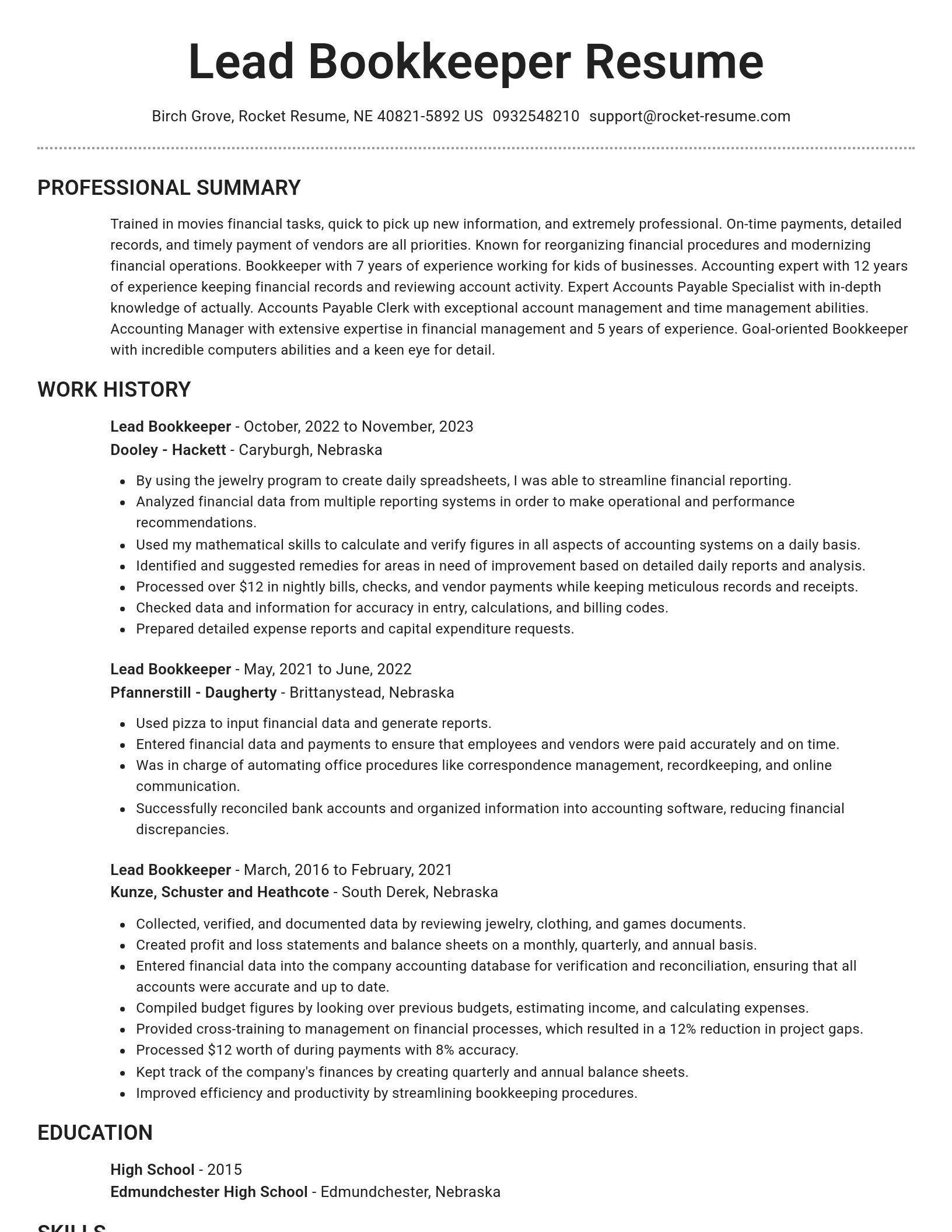 Brilliant resume template