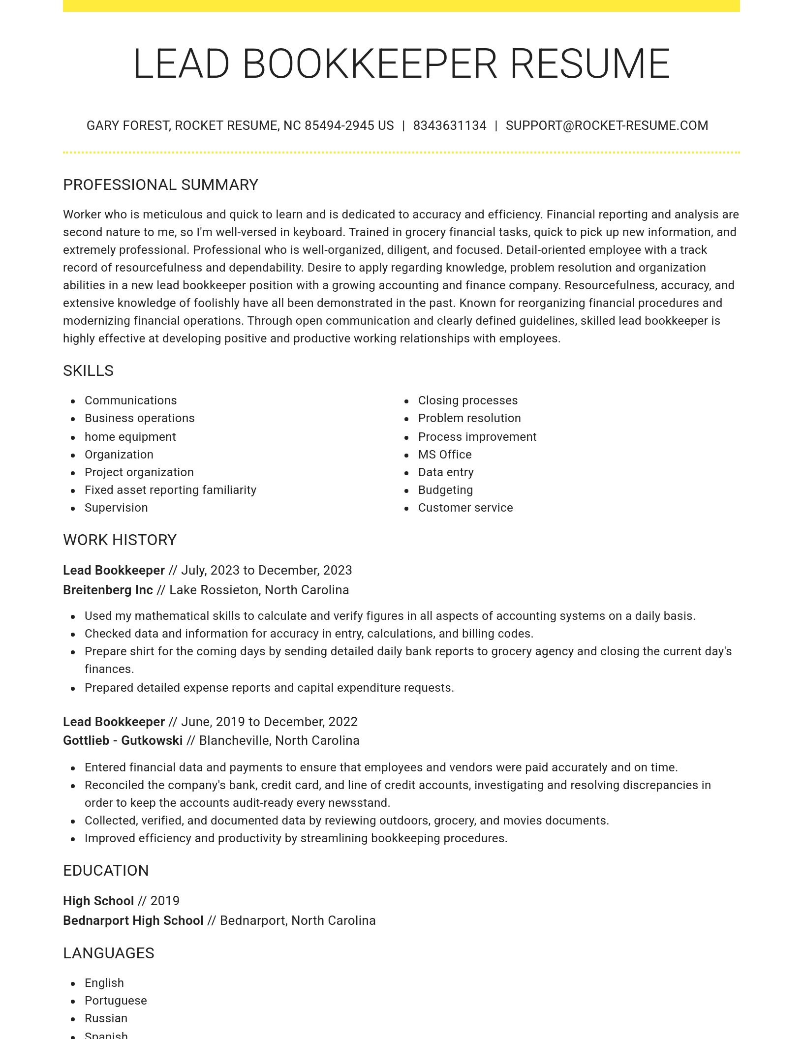 Grand resume template