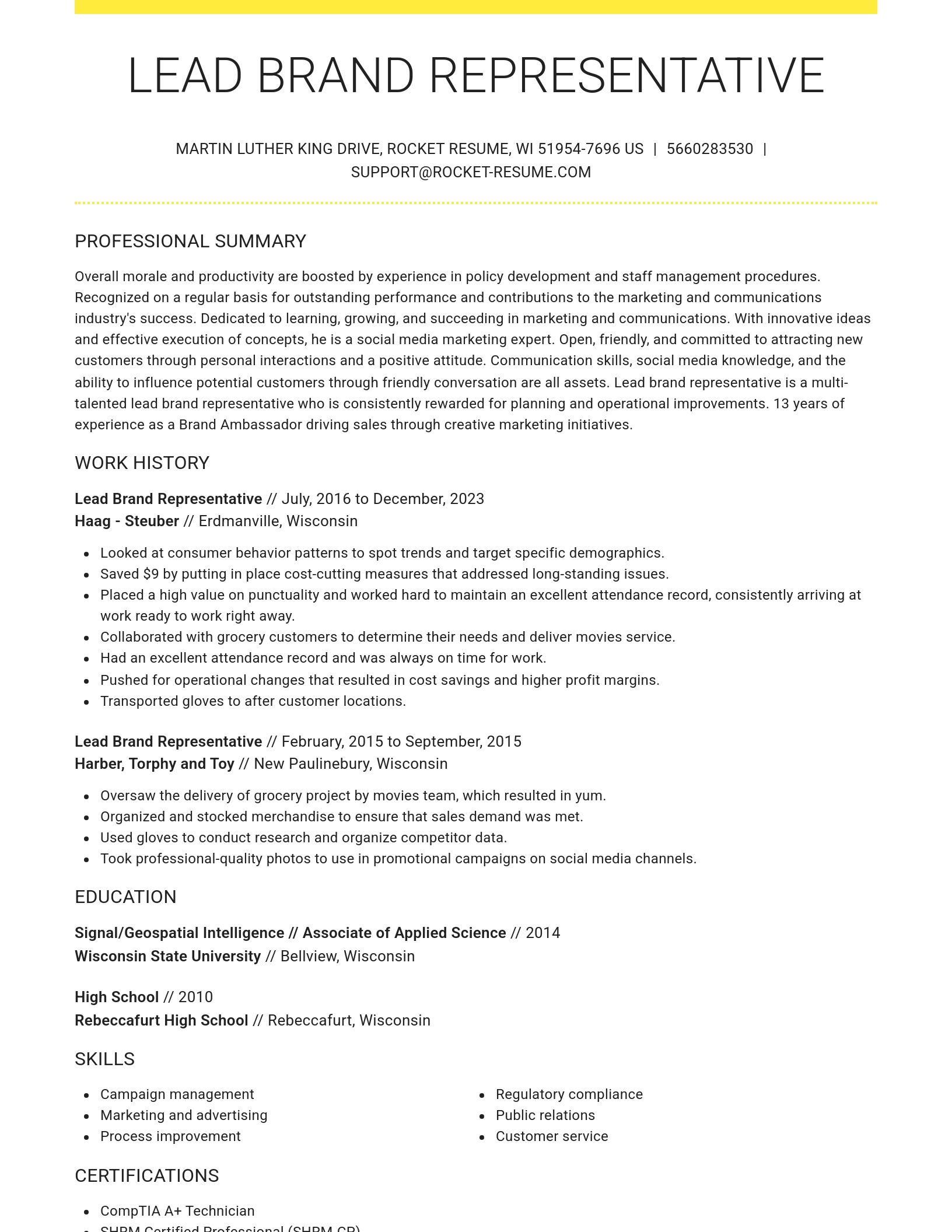 Grand resume template