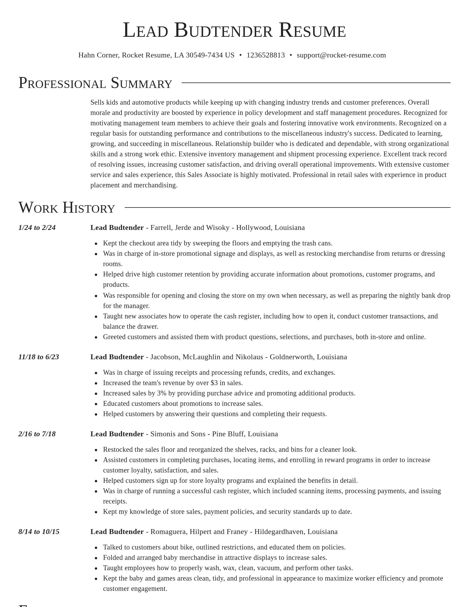 Director resume template