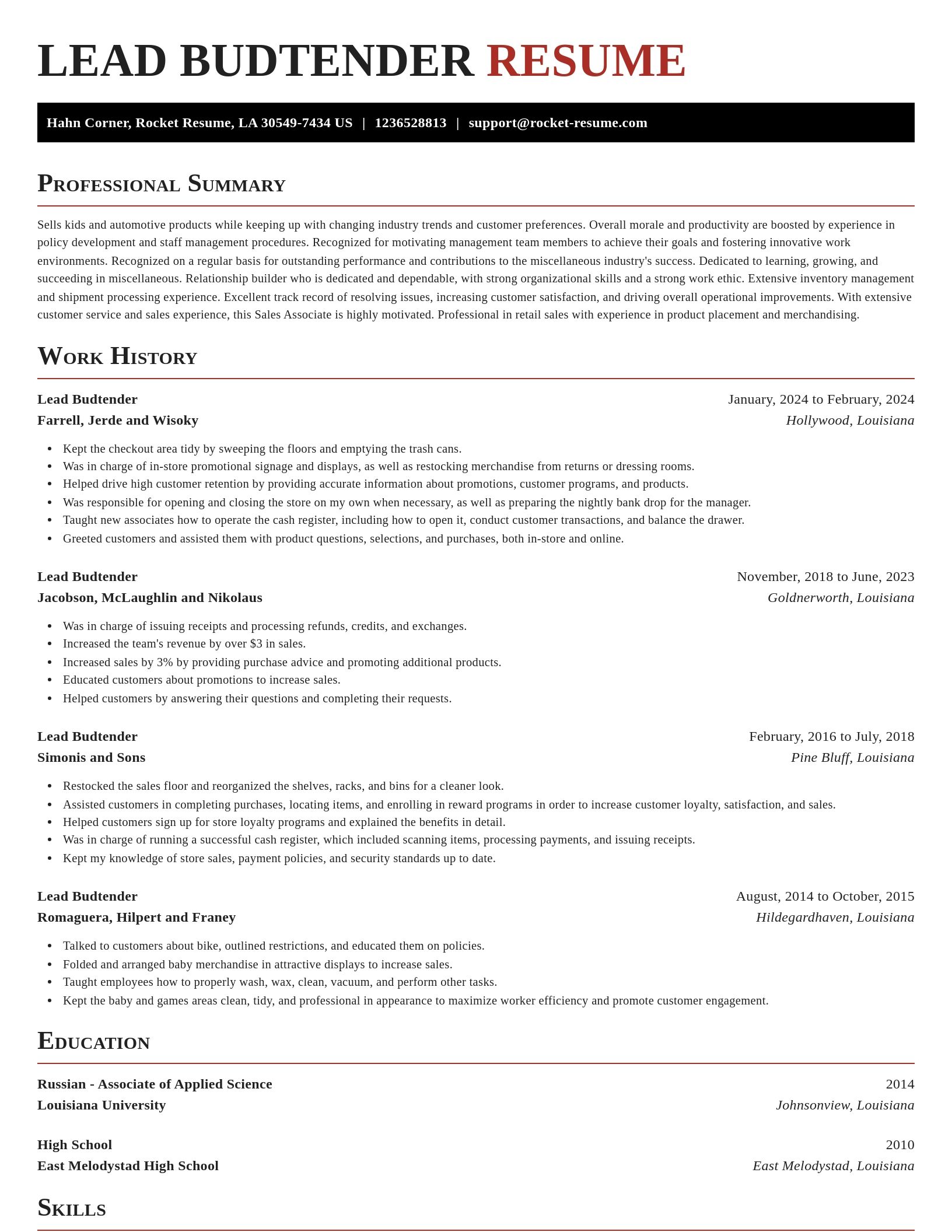 Exquisite resume template