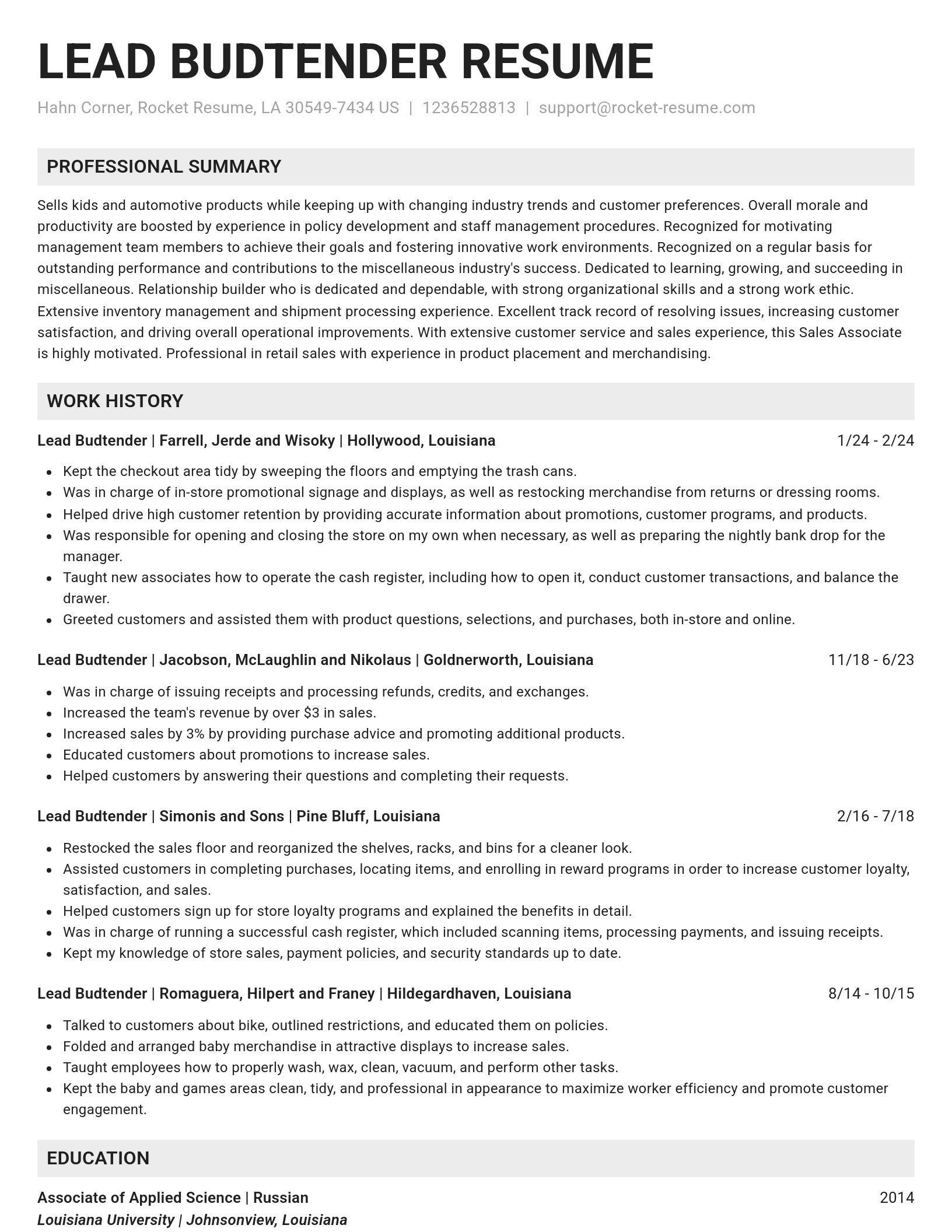 Genius resume template
