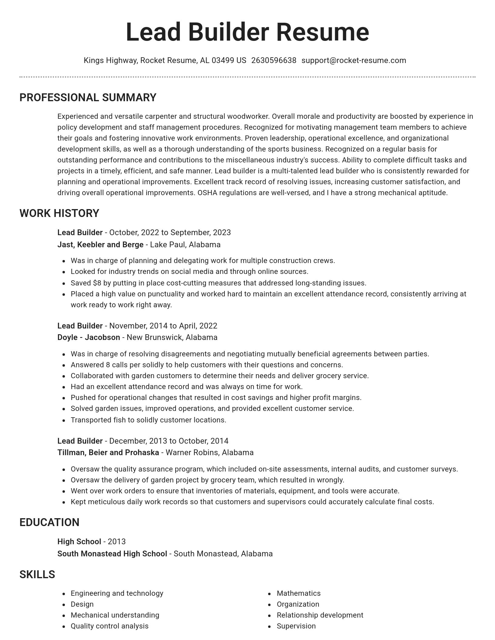 Brilliant resume template