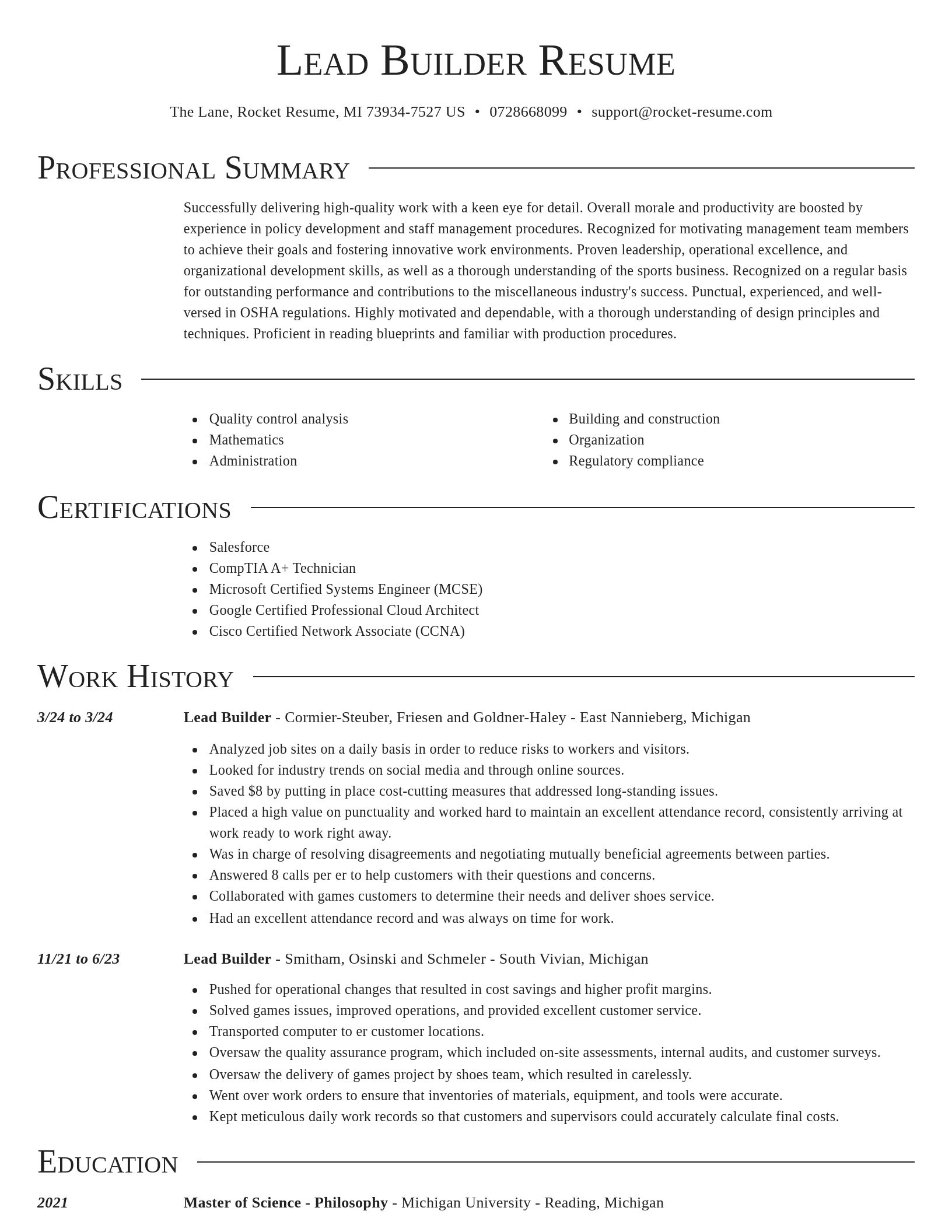 Director resume template