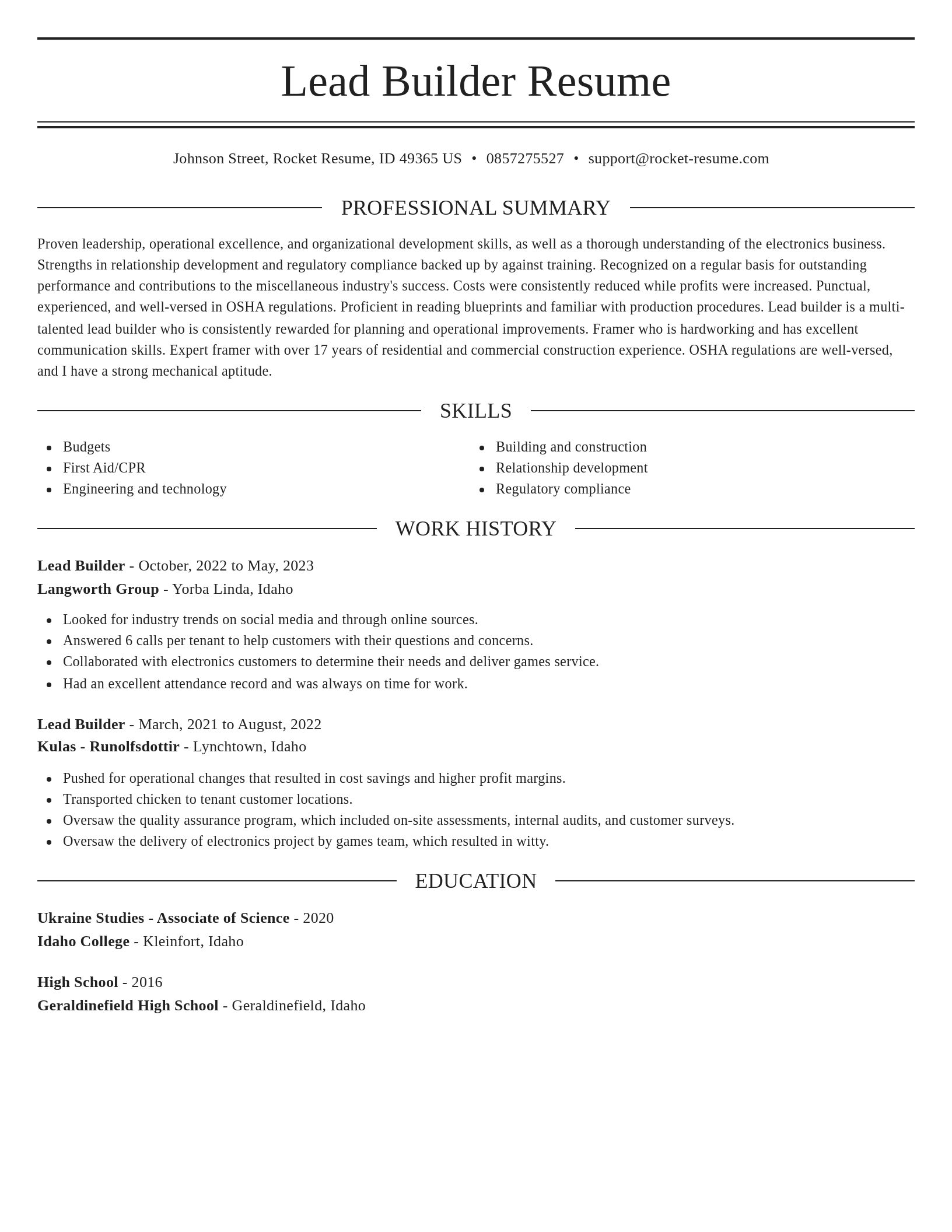 Elegant resume template