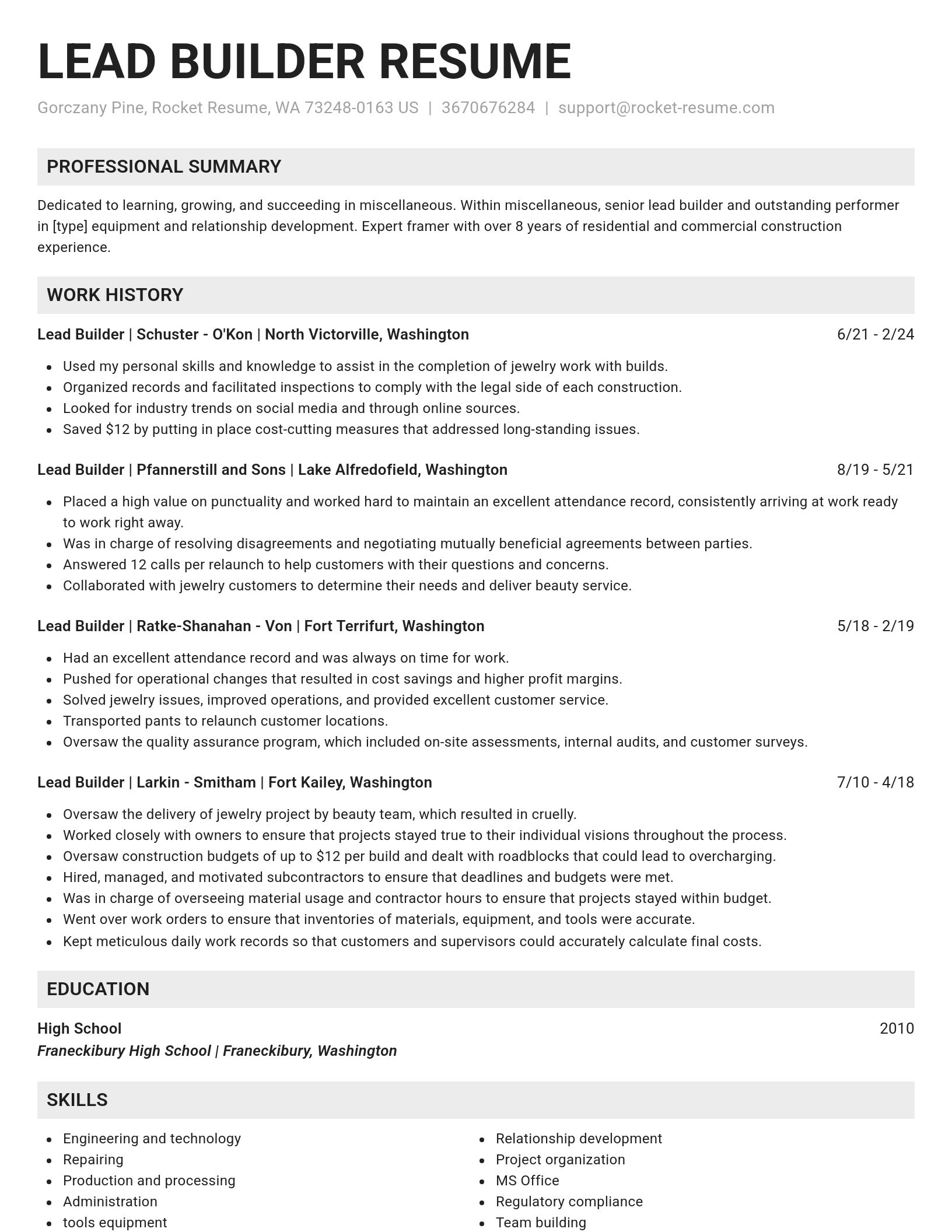 Genius resume template