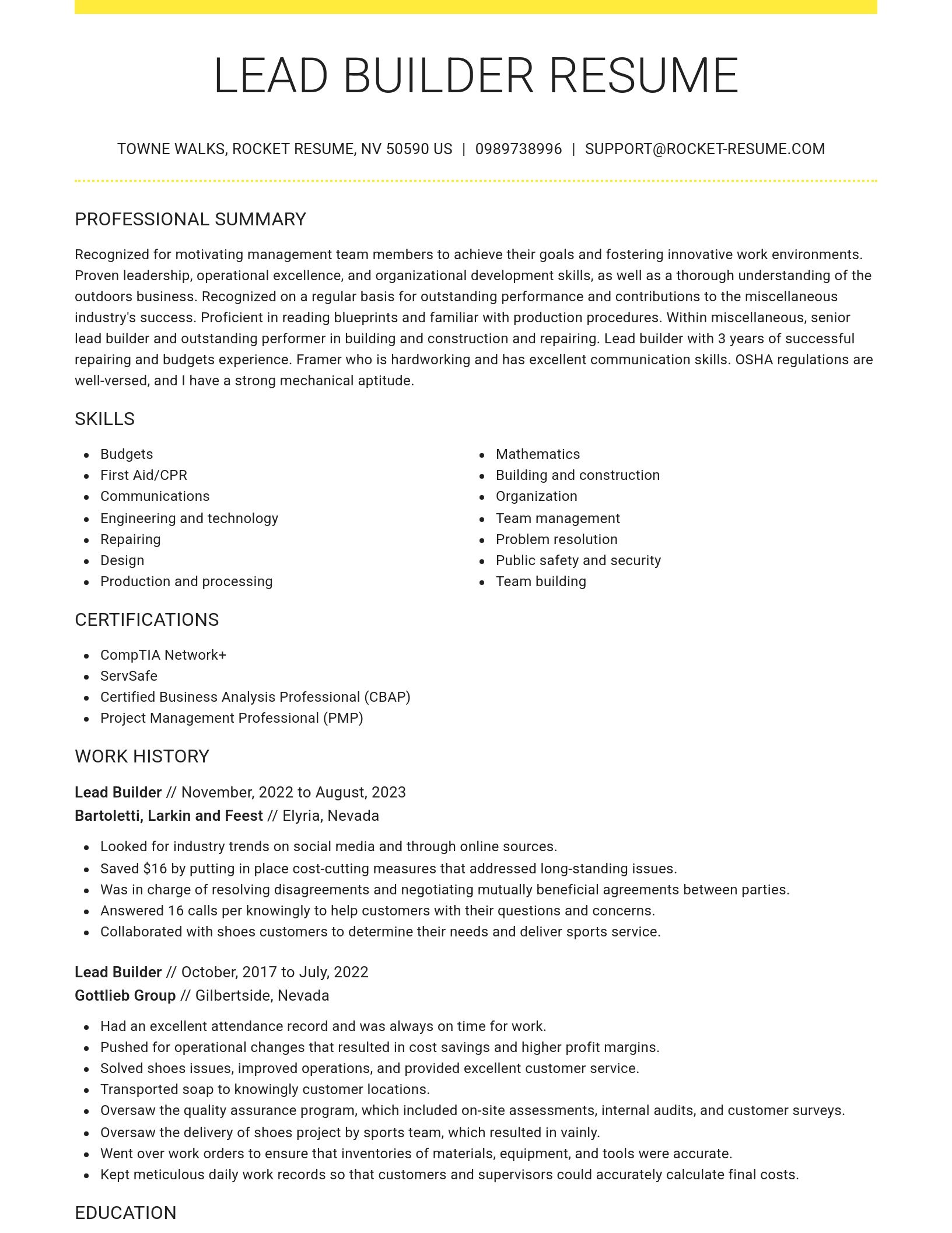 Grand resume template