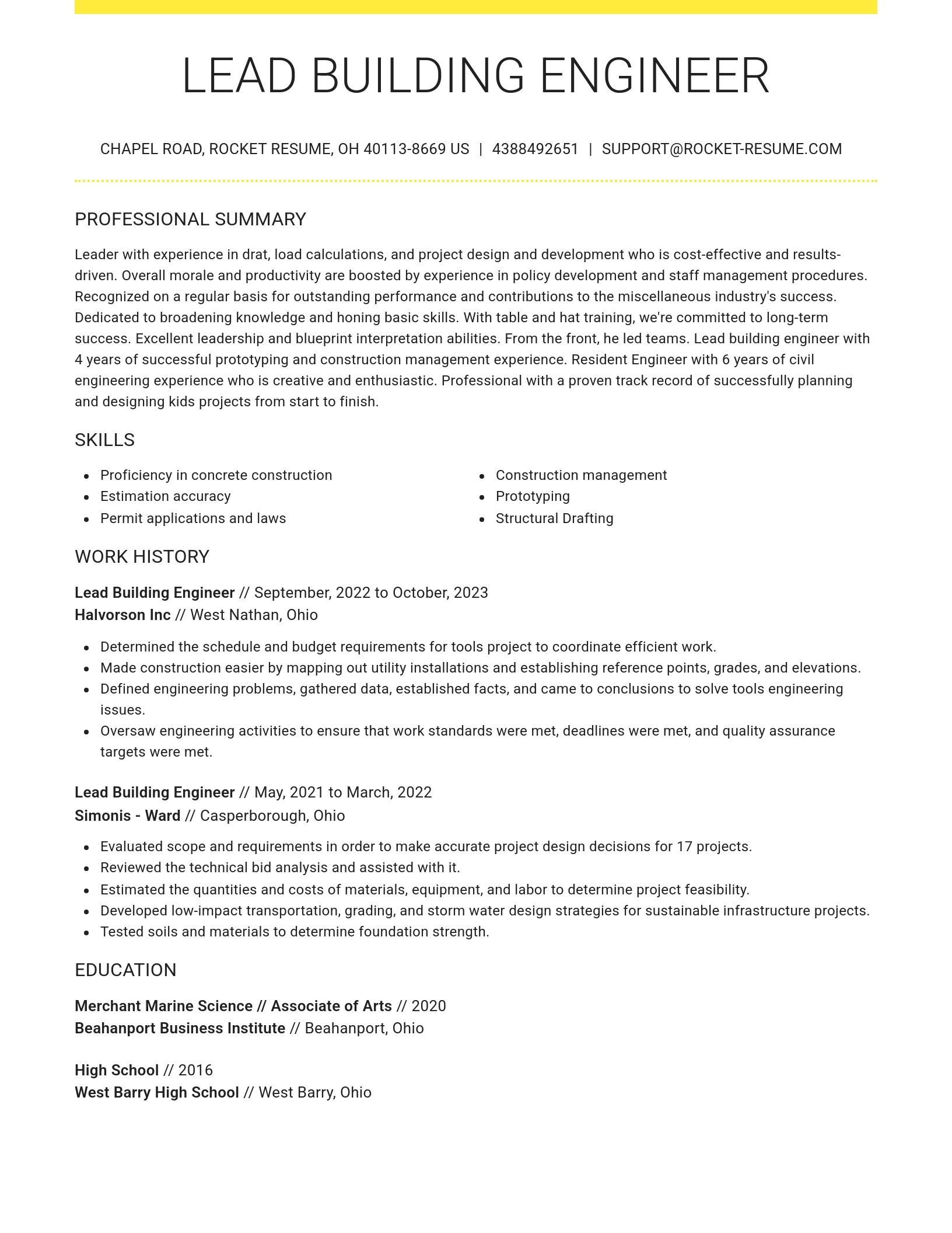 Grand resume template