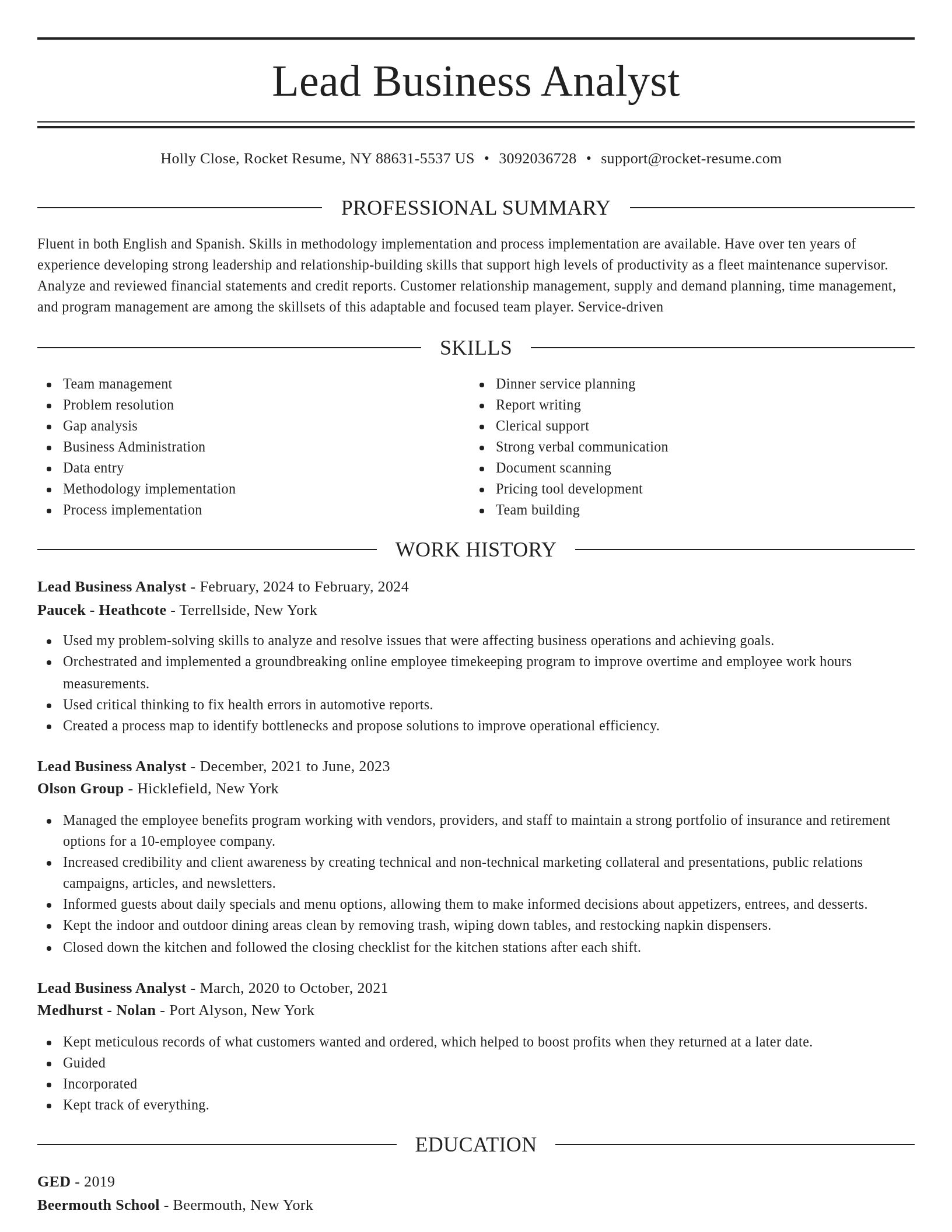 Elegant resume template