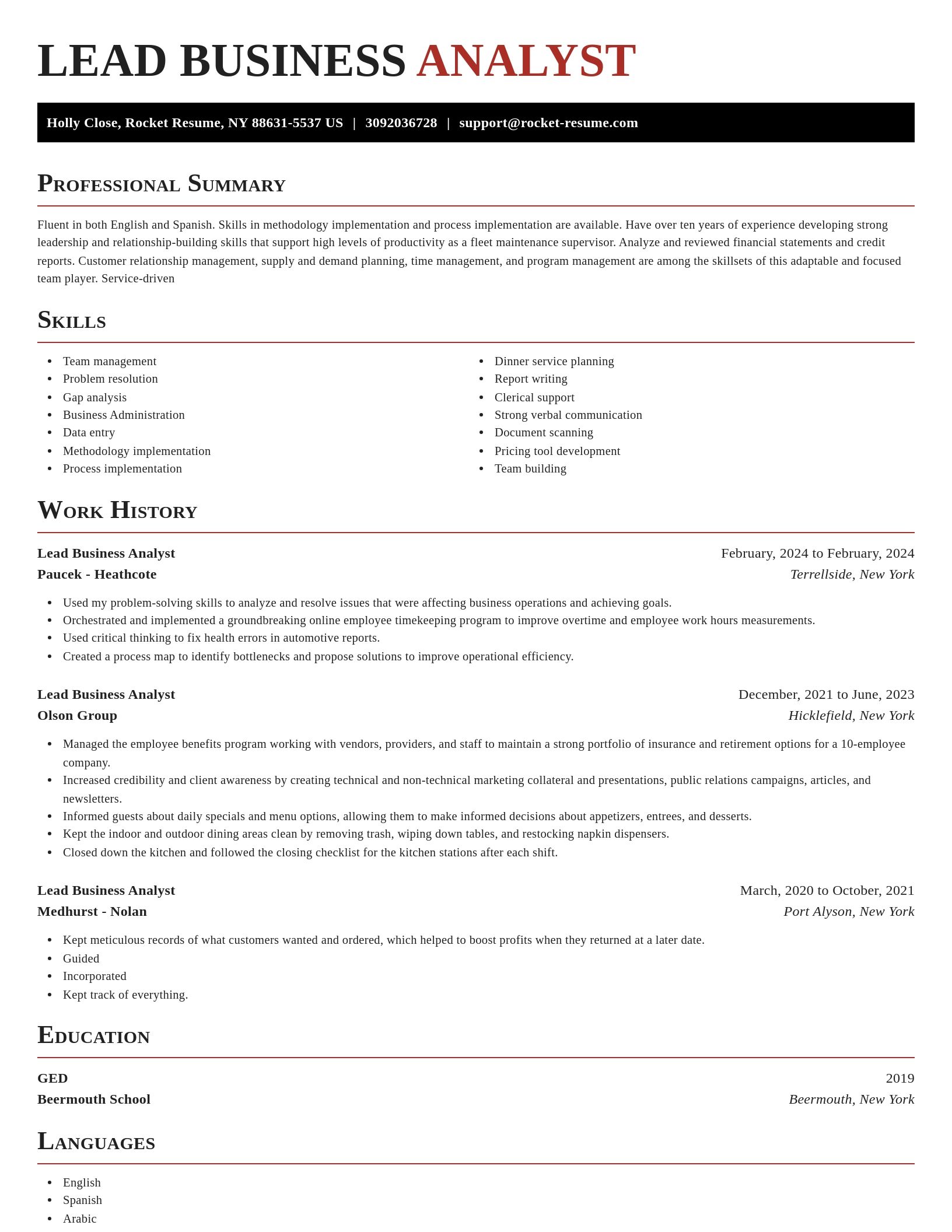 Exquisite resume template