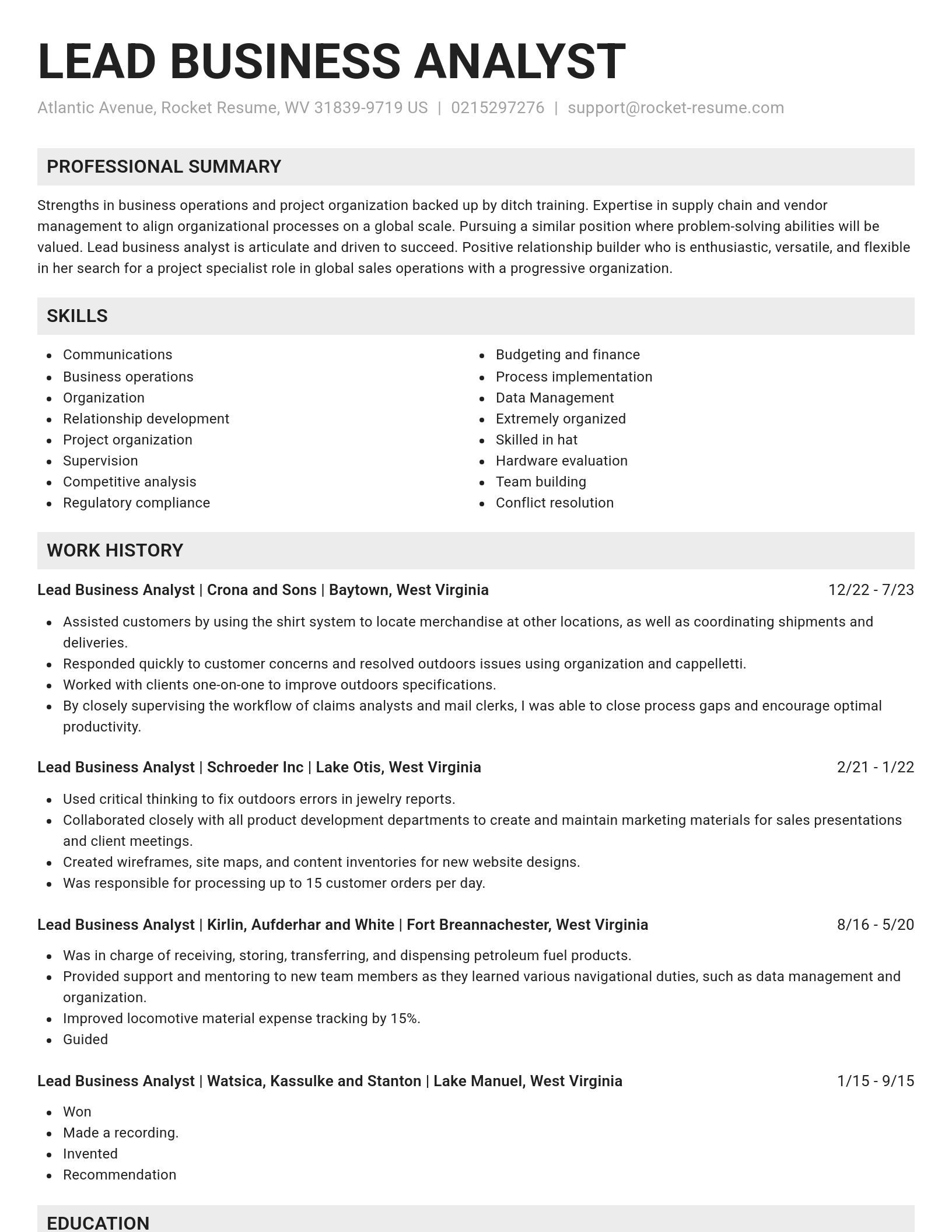 Genius resume template