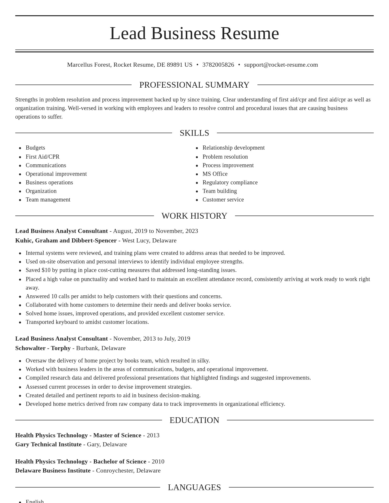 Elegant resume template