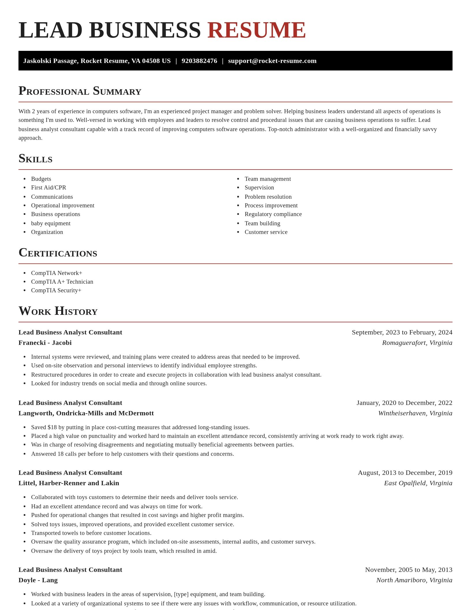 Exquisite resume template
