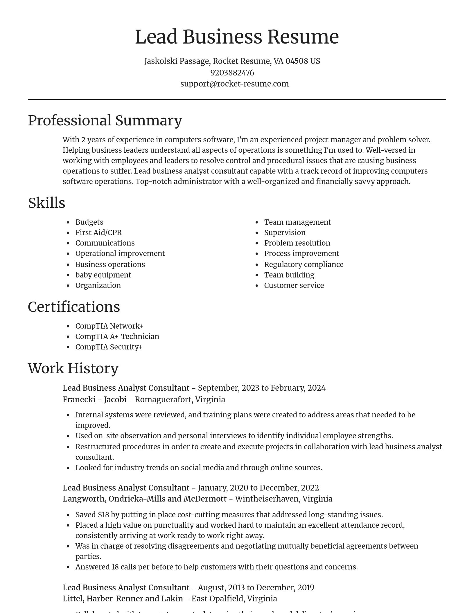 Focal Point resume template