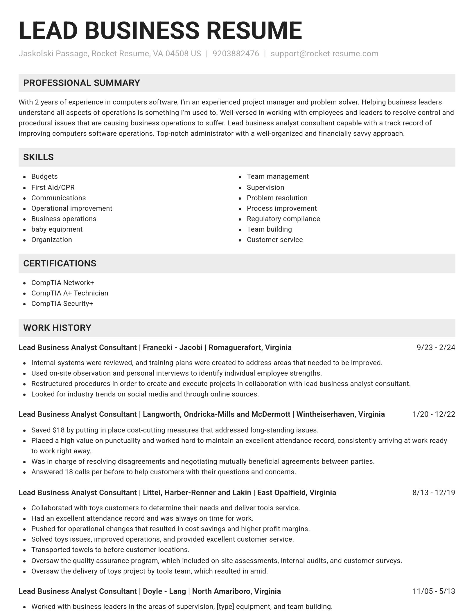 Genius resume template