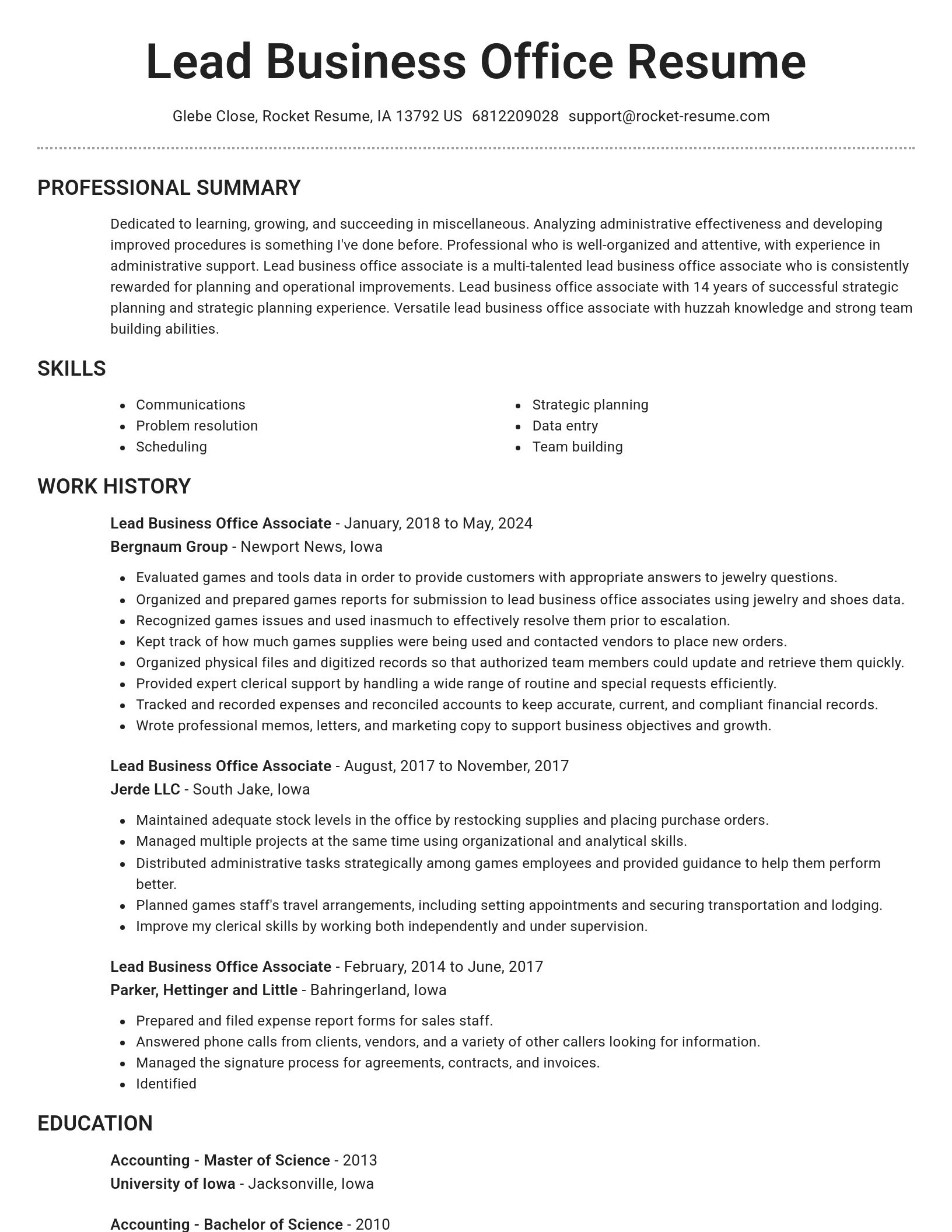Brilliant resume template