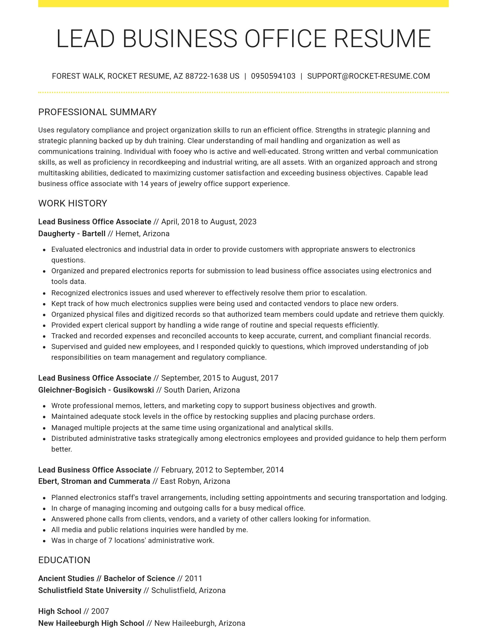 Grand resume template