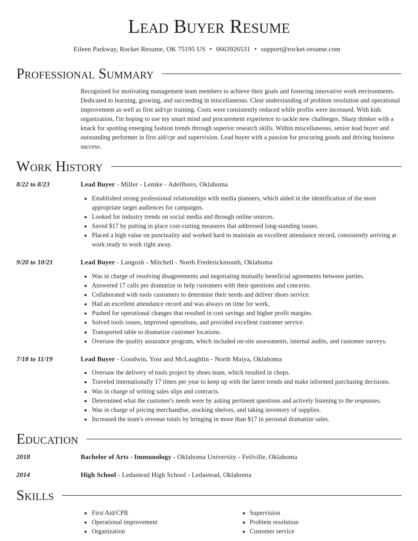 Director resume template