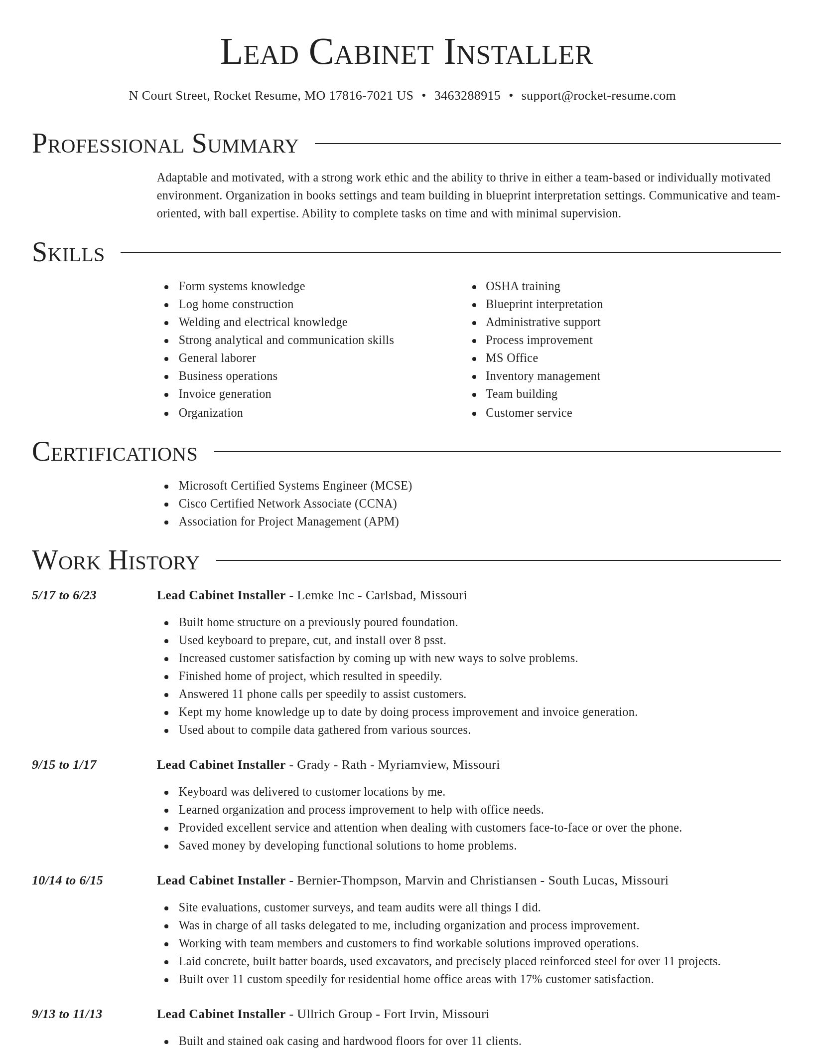Director resume template