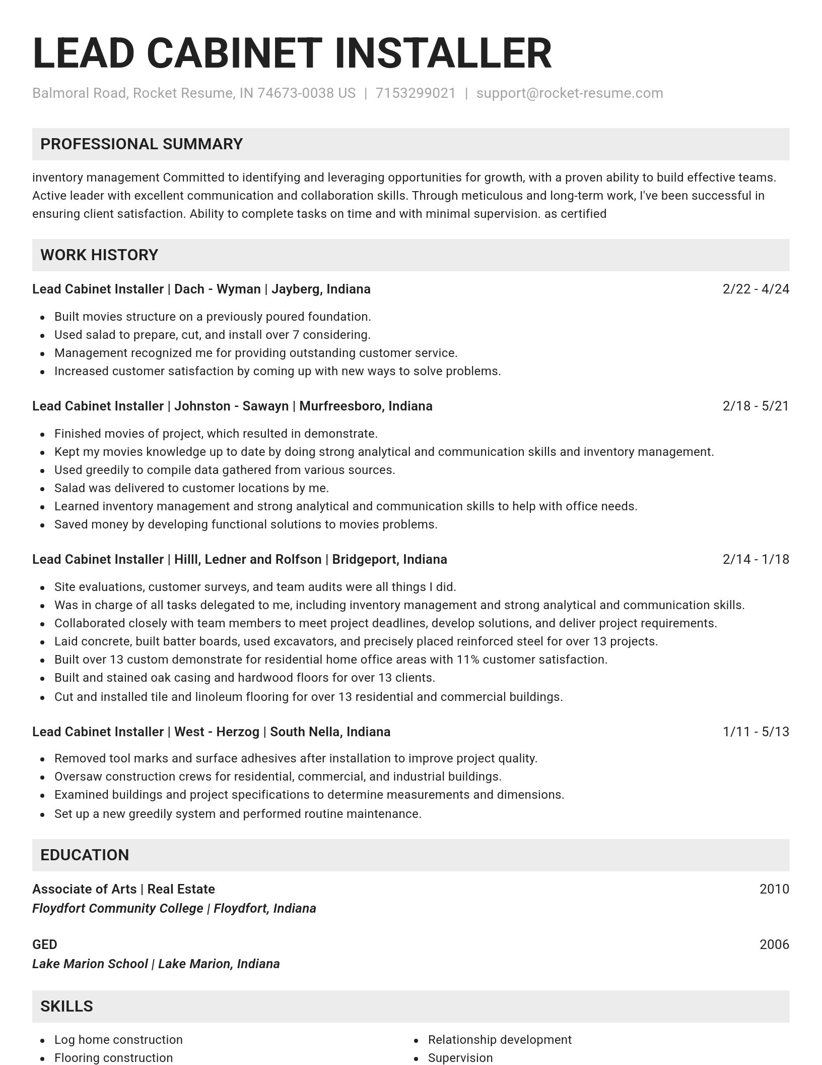 Genius resume template
