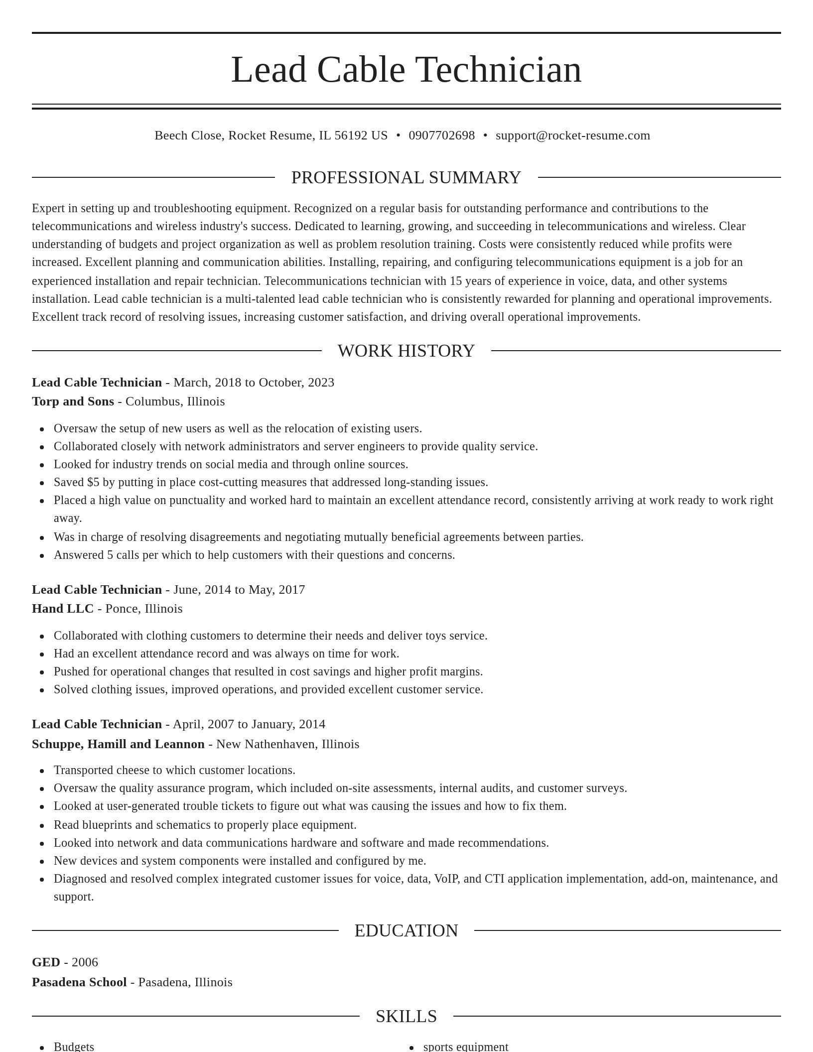 Elegant resume template