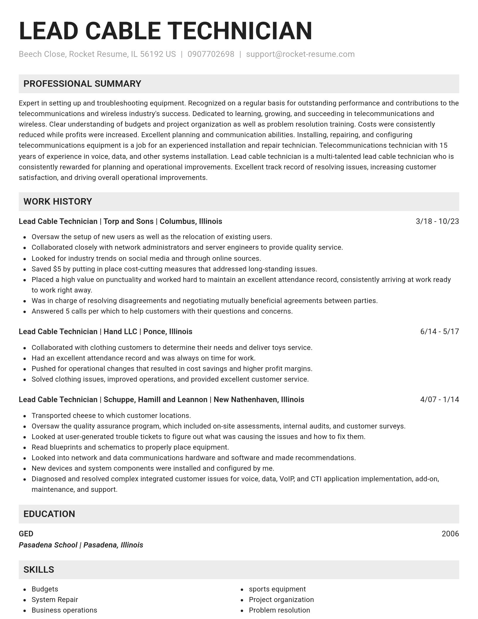 Genius resume template