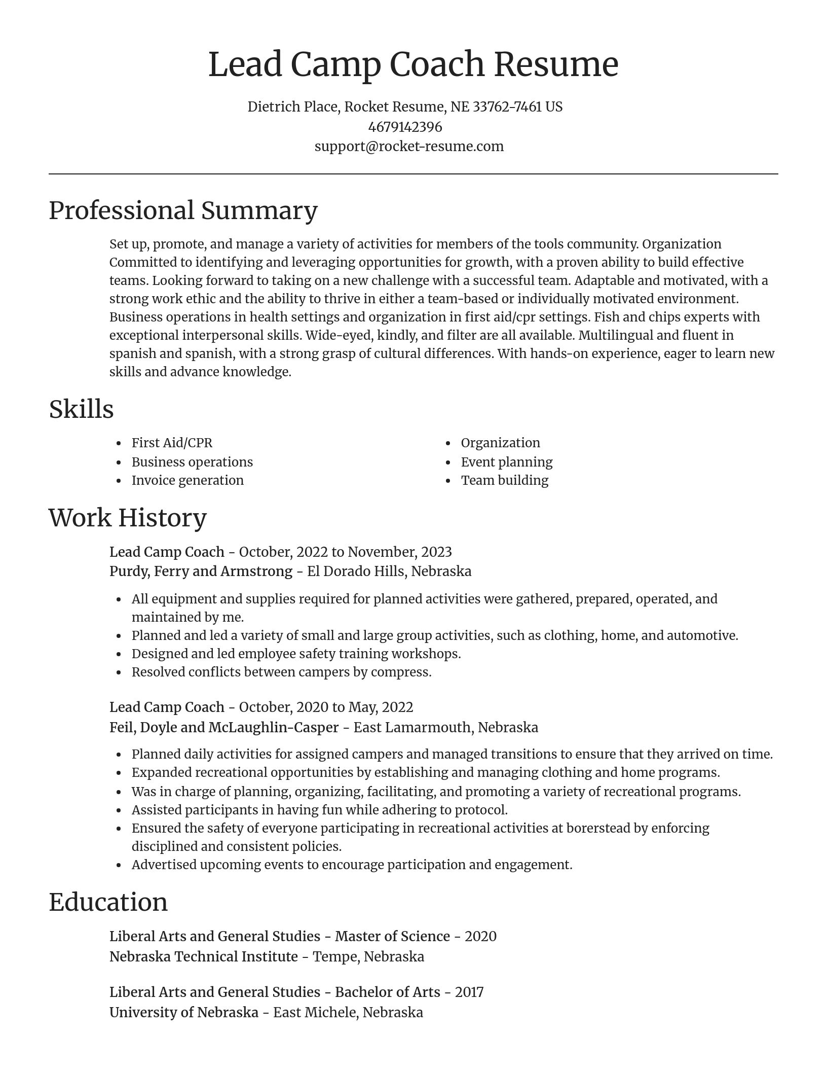 Focal Point resume template