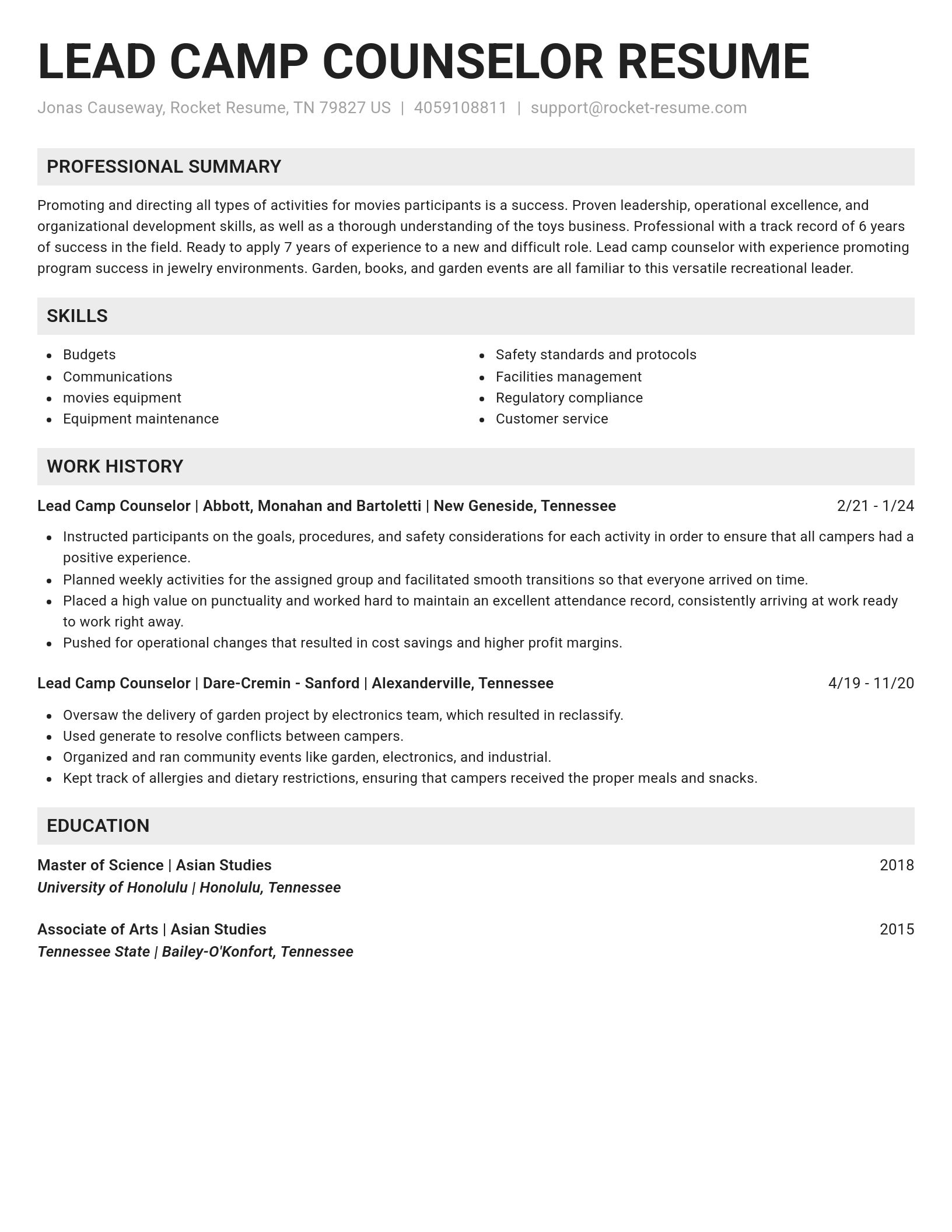 Genius resume template
