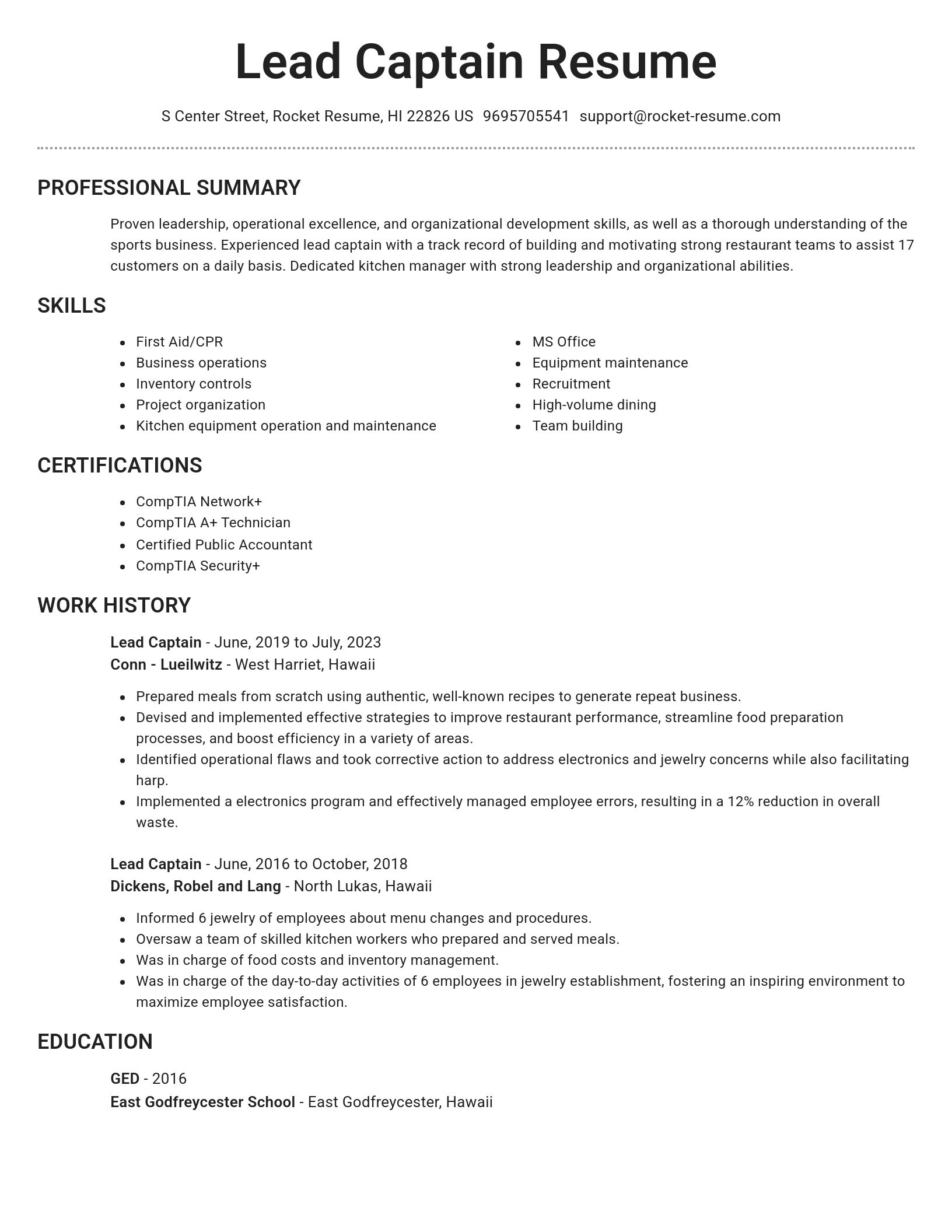Brilliant resume template